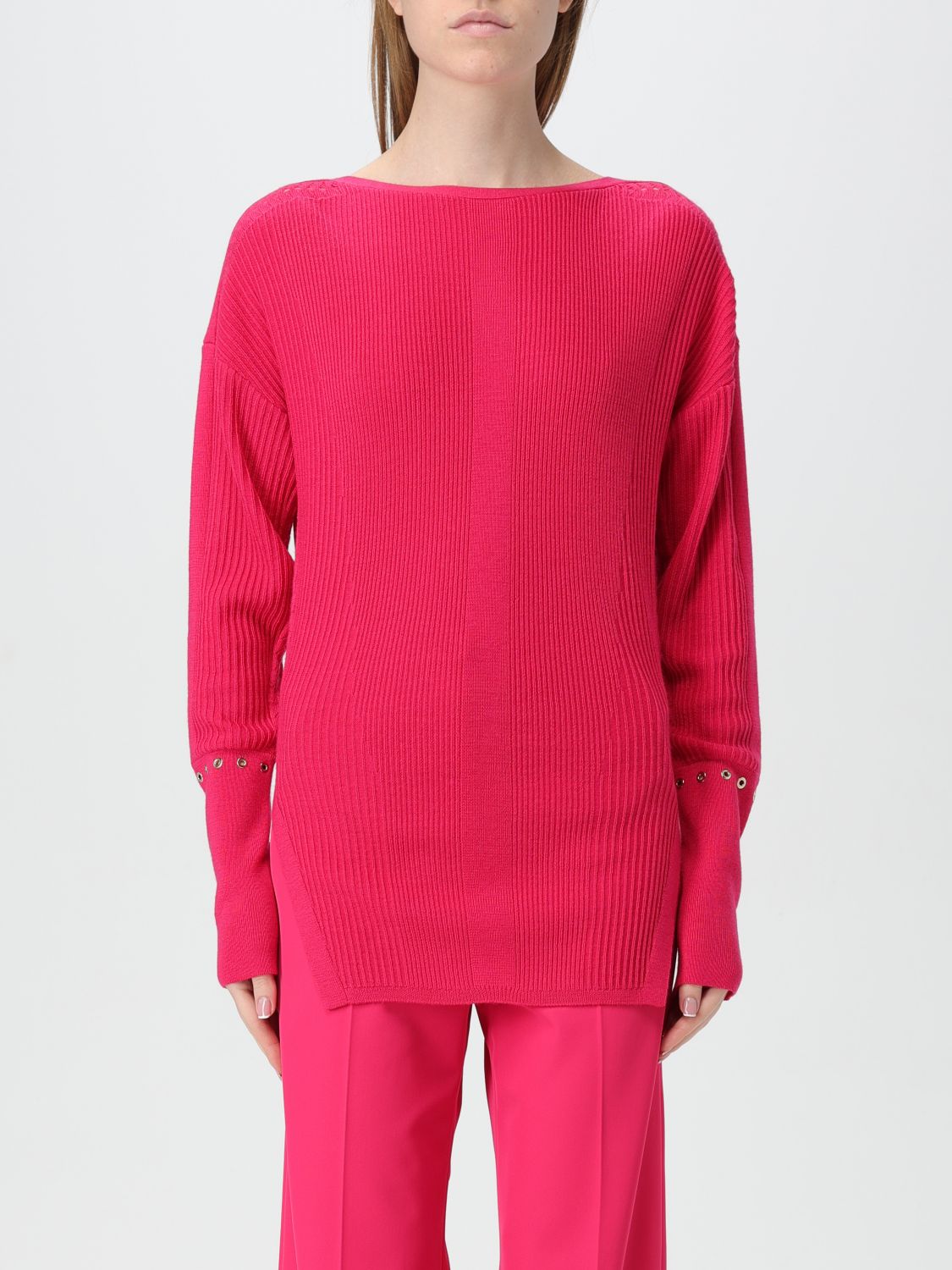 Shop Patrizia Pepe Sweater  Woman Color Fuchsia