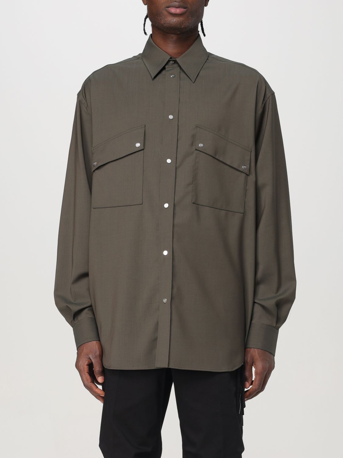 Shop Fendi Shirt  Men Color Green In Grün