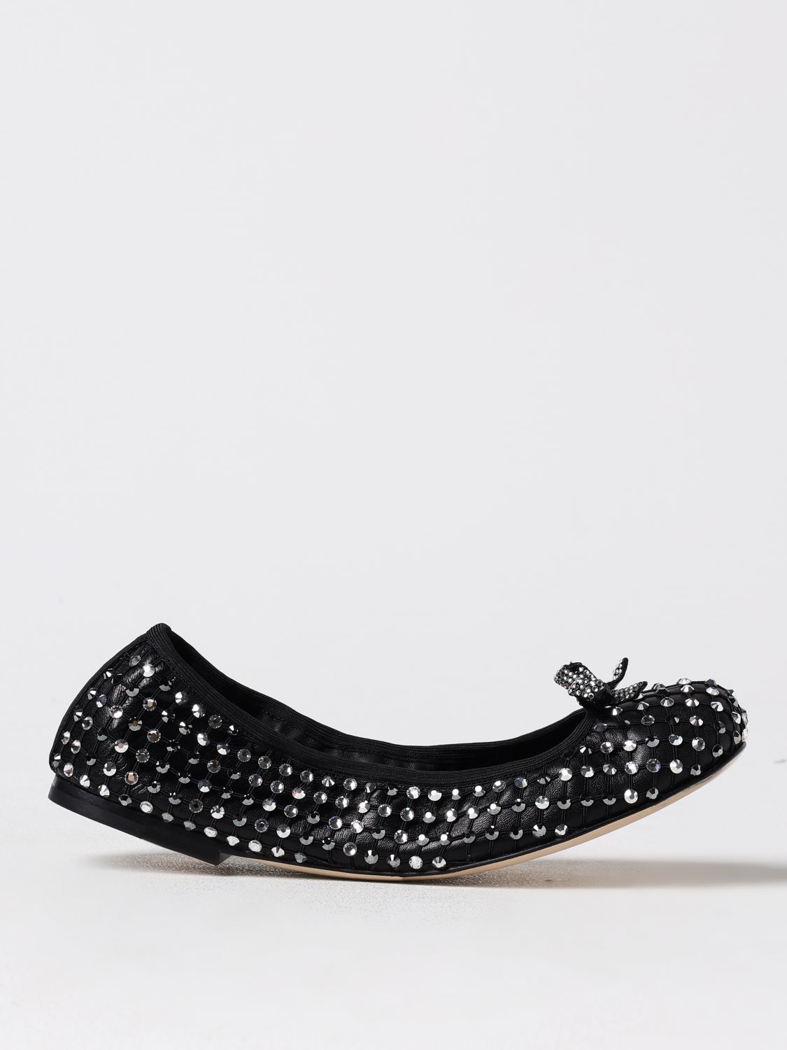 Shop René Caovilla Ballet Flats Rene Caovilla Woman Color Black In Schwarz