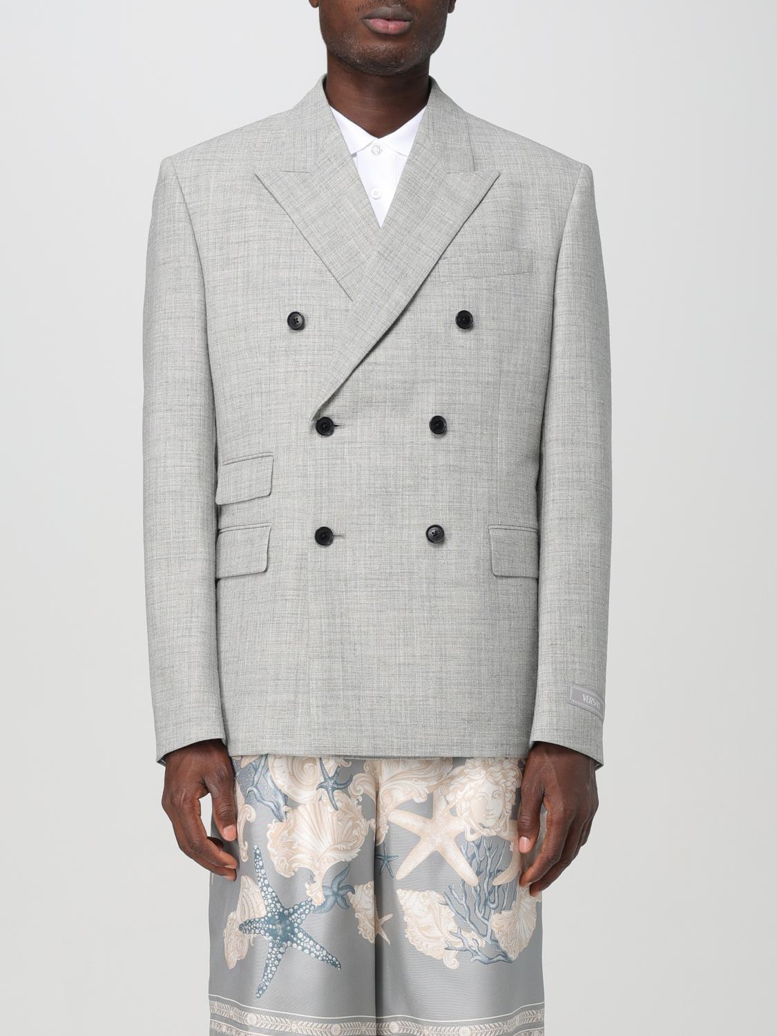 Shop Versace Blazer  Men Color Grey