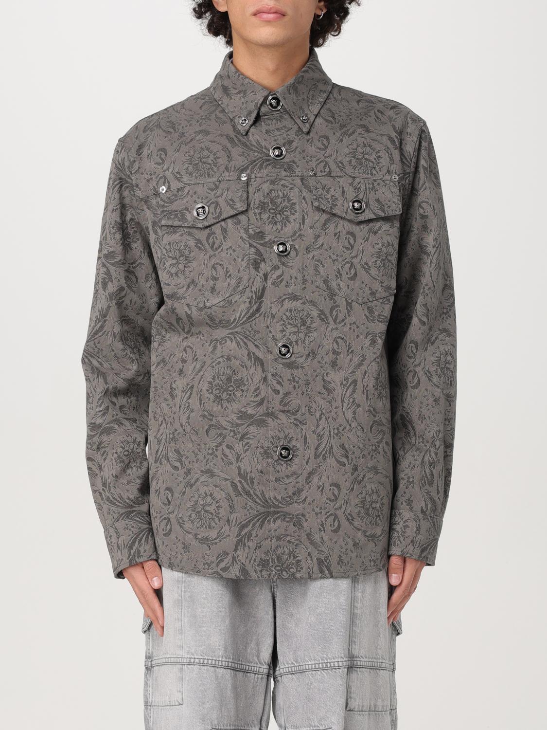 Versace Jacket Men Color Grey In Grau