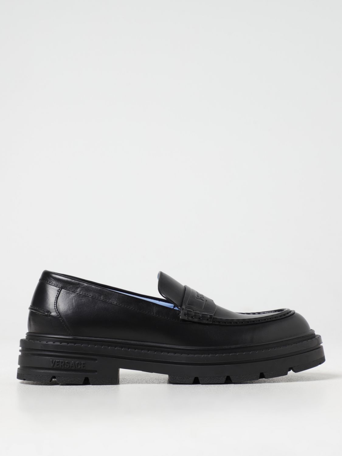 Shop Versace Loafers  Men Color Black In Schwarz