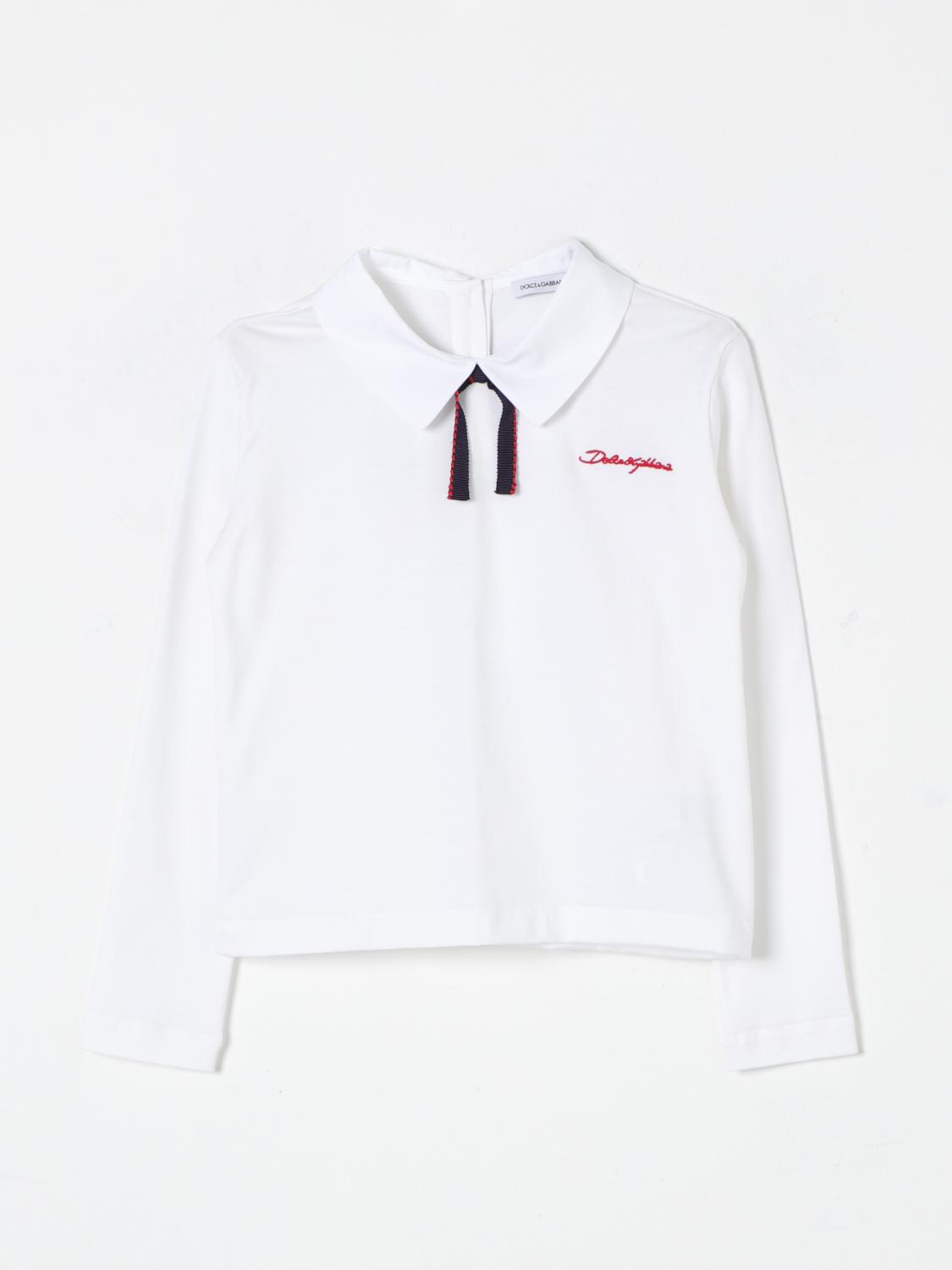 Dolce & Gabbana Cotton Collared Shirt In Weiss