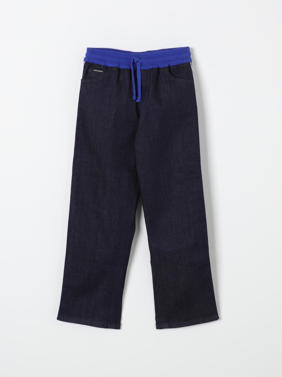 Shop Dolce & Gabbana Pants  Kids Color Blue In Blau