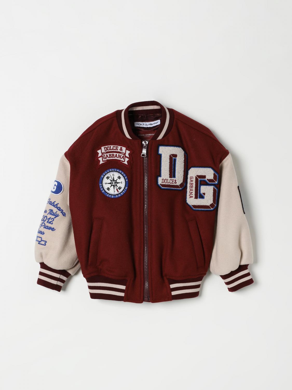 Shop Dolce & Gabbana Jacket  Kids Color Burgundy