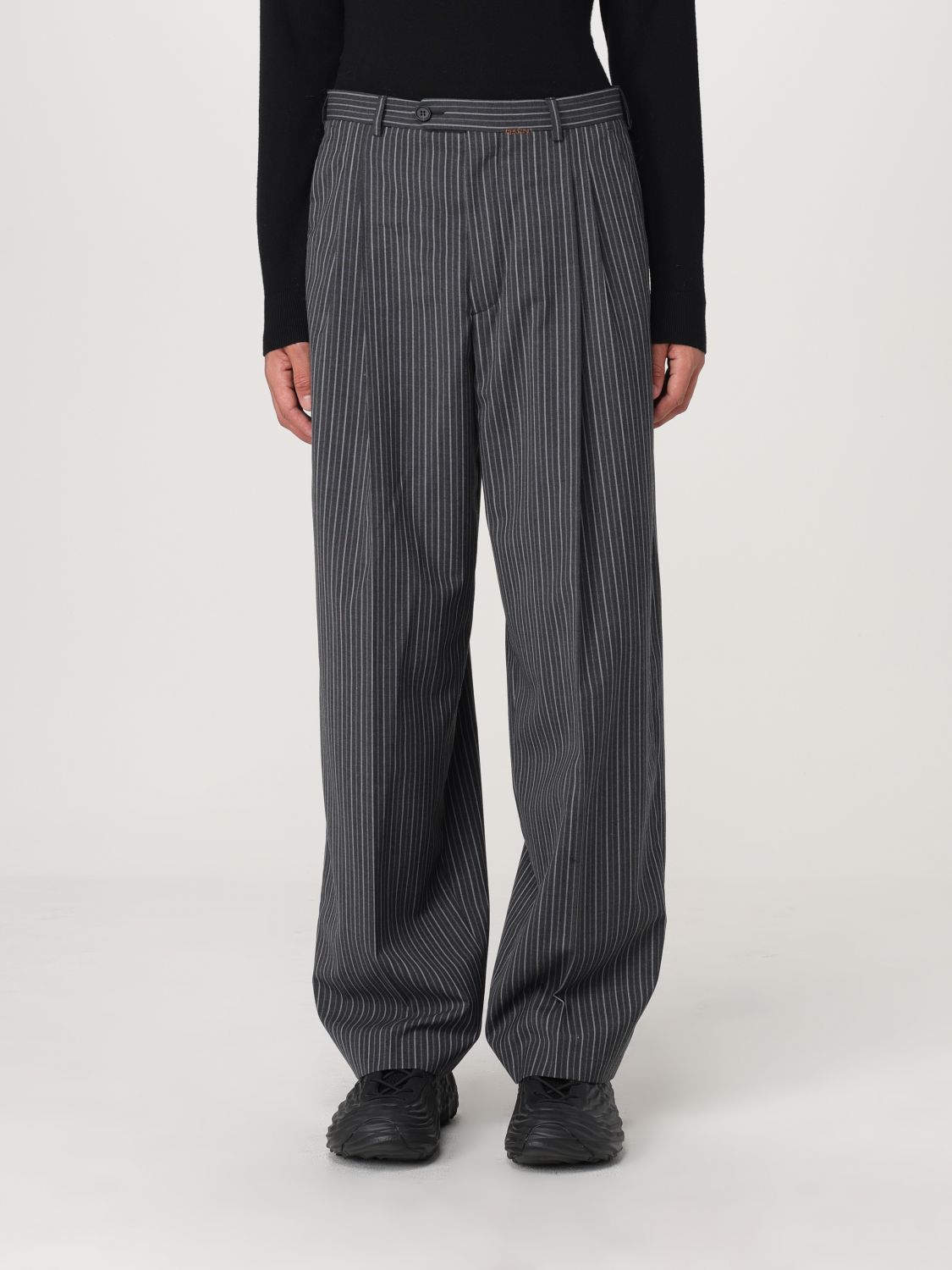 Shop Marni Pants  Men Color Grey In Grau