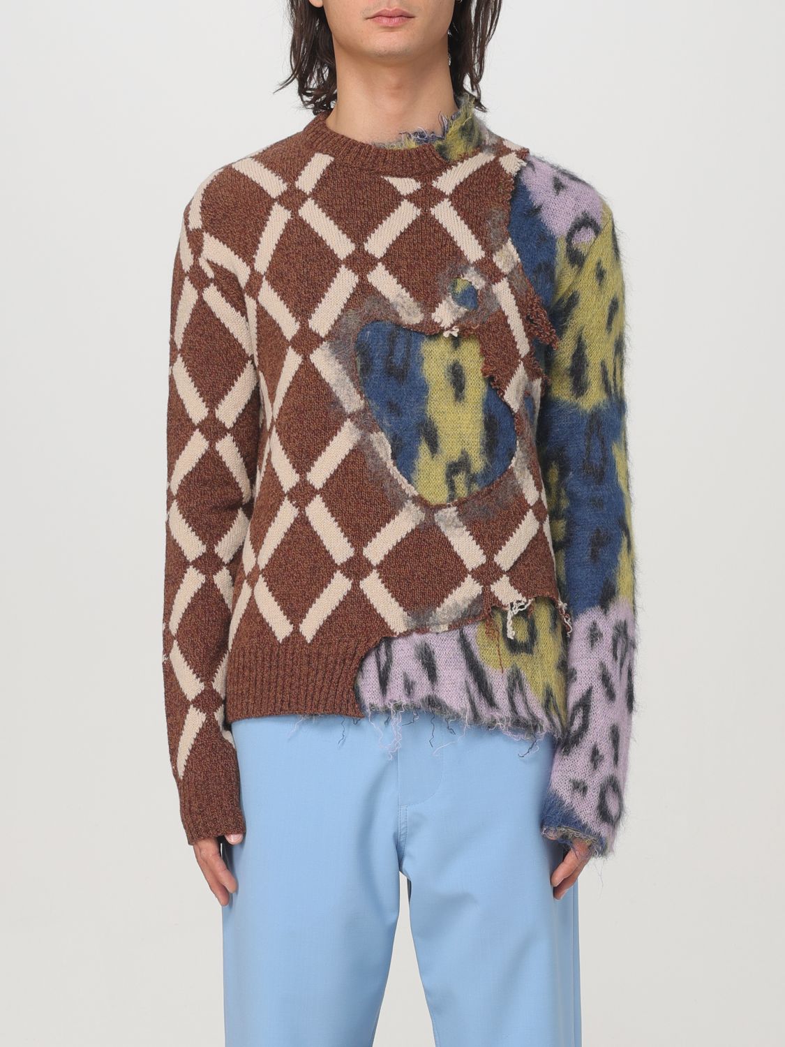 Shop Marni Sweater  Men Color Multicolor In Bunt