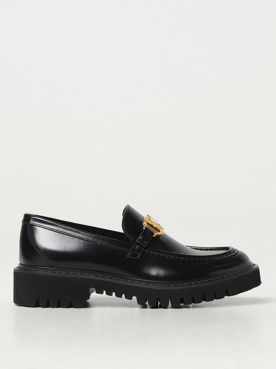 Shop Valentino Loafers  Garavani Woman Color Black In 黑色