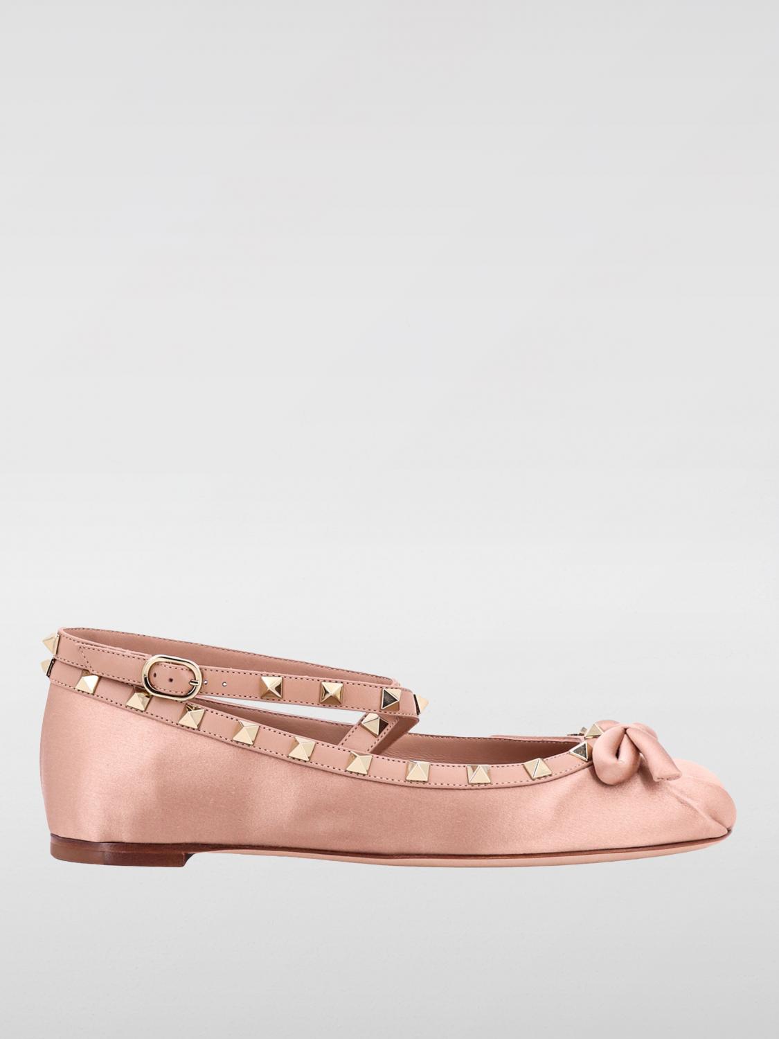 Shop Valentino Ballet Flats  Garavani Woman Color Pink In 粉色