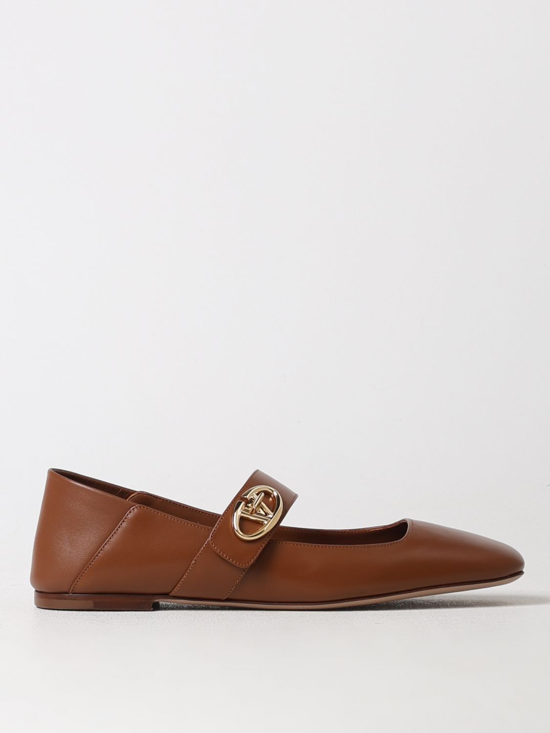 Shop Valentino Ballet Flats  Garavani Woman Color Brown In Braun