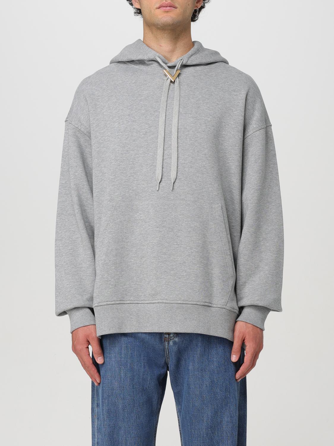 Shop Valentino Sweatshirt  Men Color Grey In 灰色