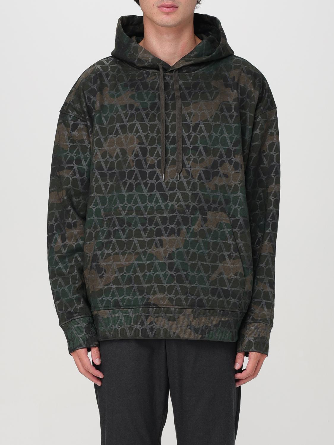 Shop Valentino Sweatshirt  Men Color Military