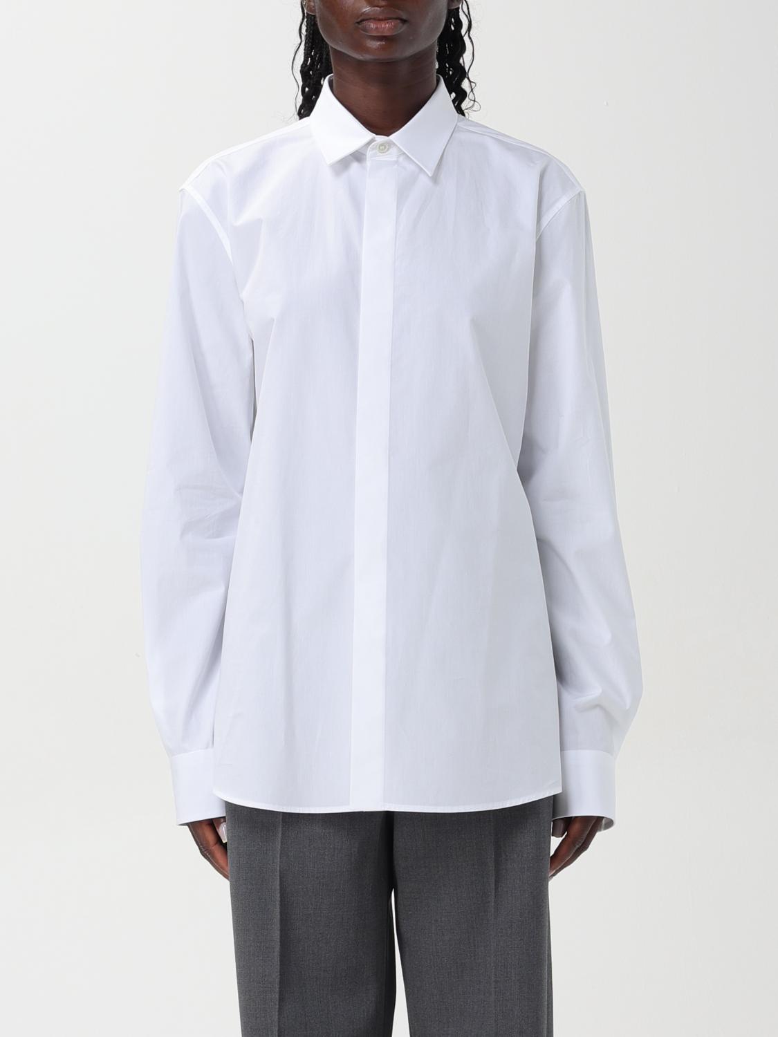 Valentino Garavani Men Shirt With Rockstud Untitled Studs In Weiss