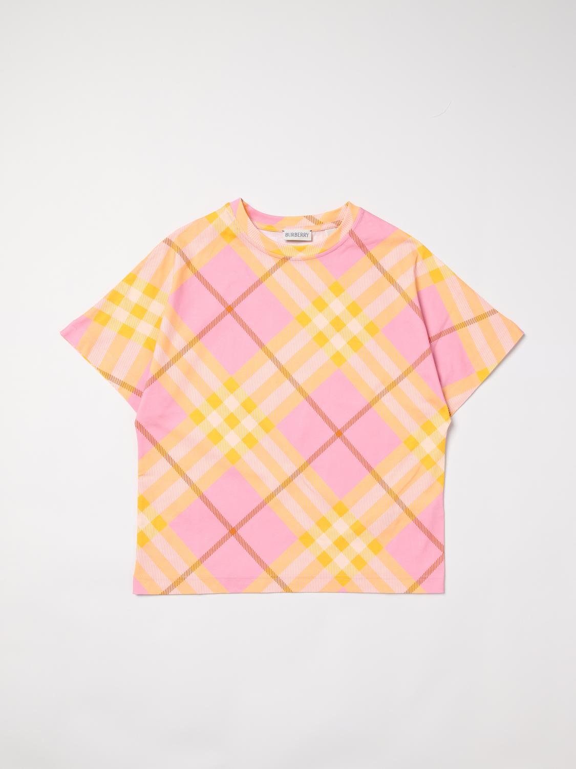 BURBERRY T-SHIRT BURBERRY KIDS COLOR PINK 412223010