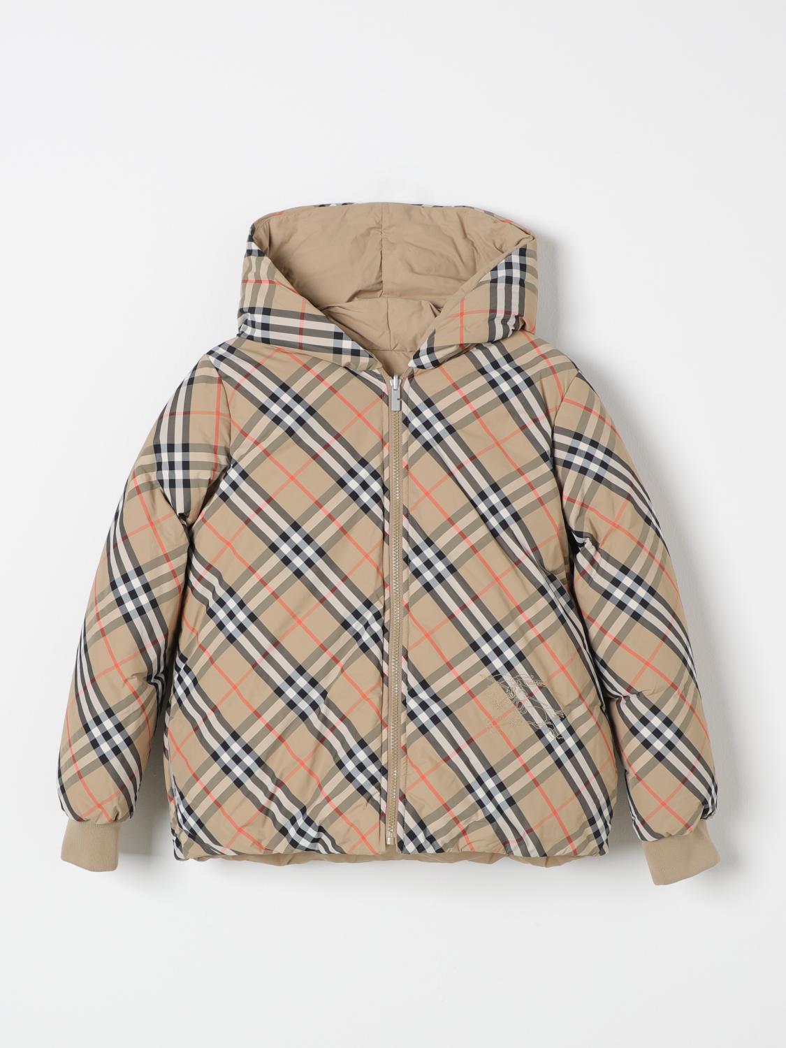 Shop Burberry Jacket  Kids Color Beige