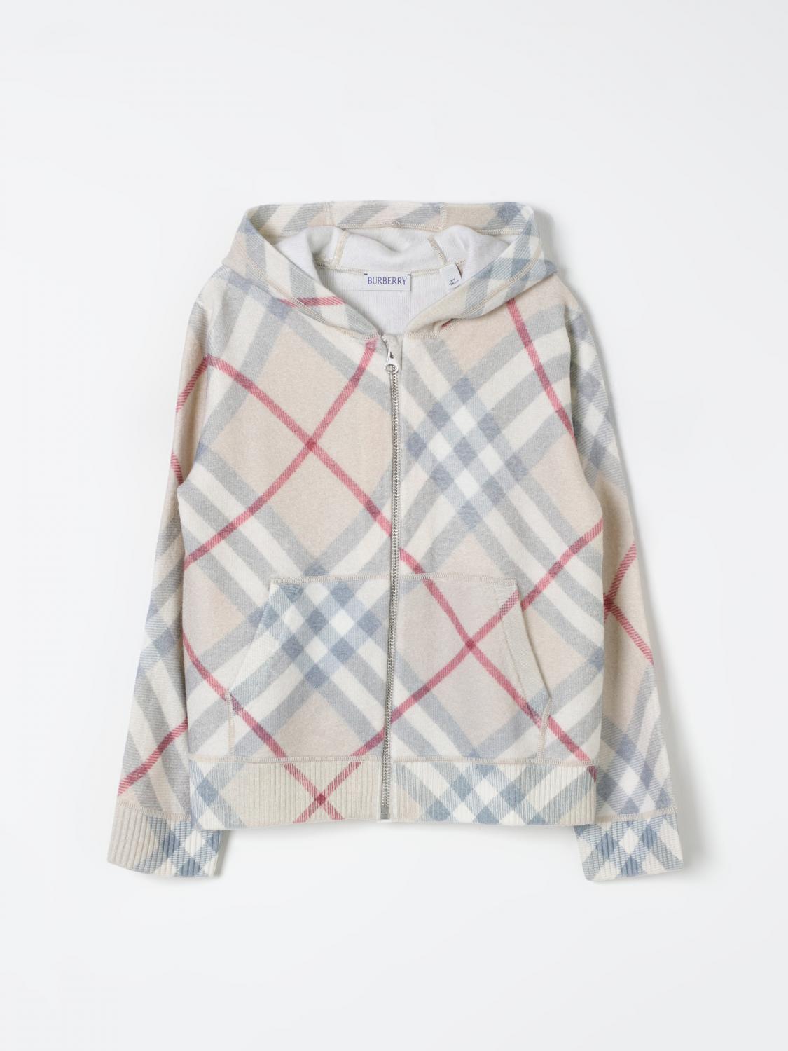 Shop Burberry Sweater  Kids Color Dove Grey In Taubengrau