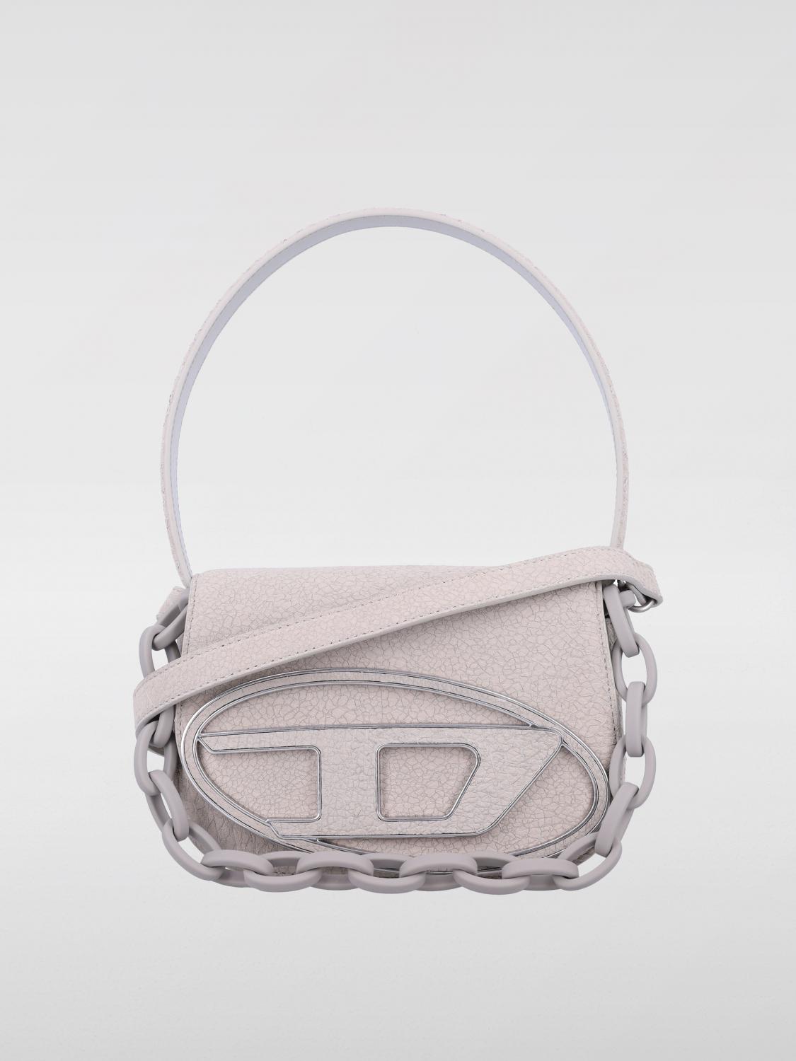 Diesel Chain Cross-body Bag With Adjustable Strap In 灰色