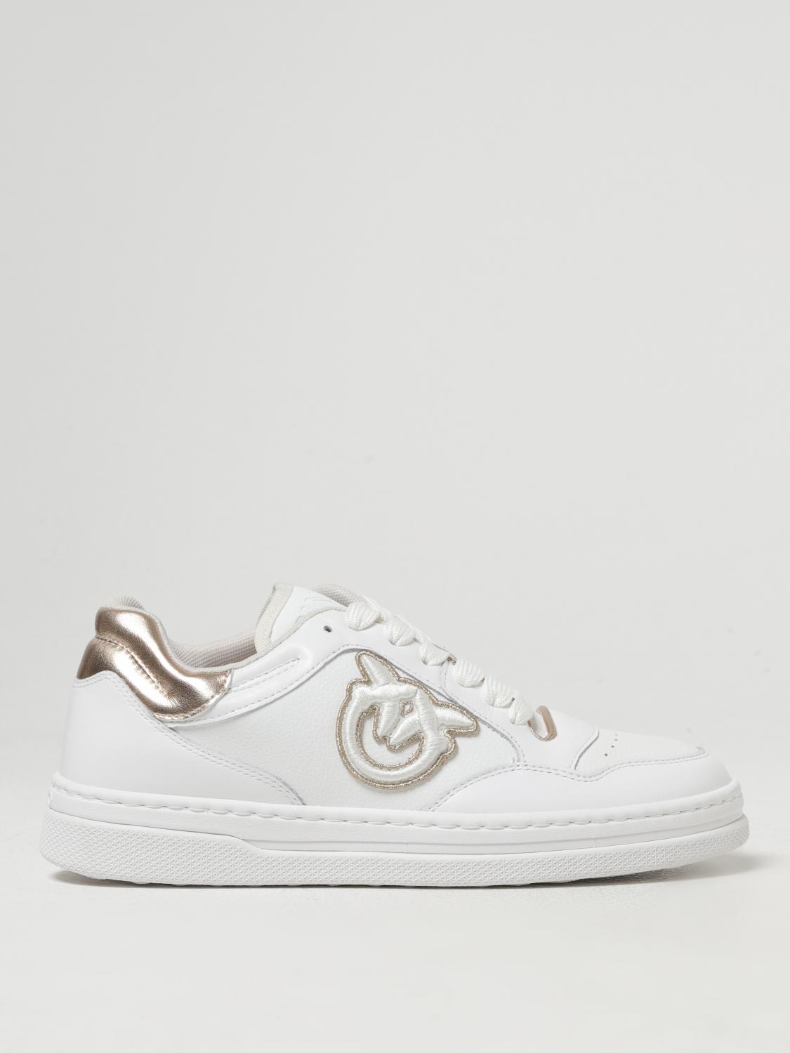 Shop Pinko Sneakers  Woman Color White In Weiss