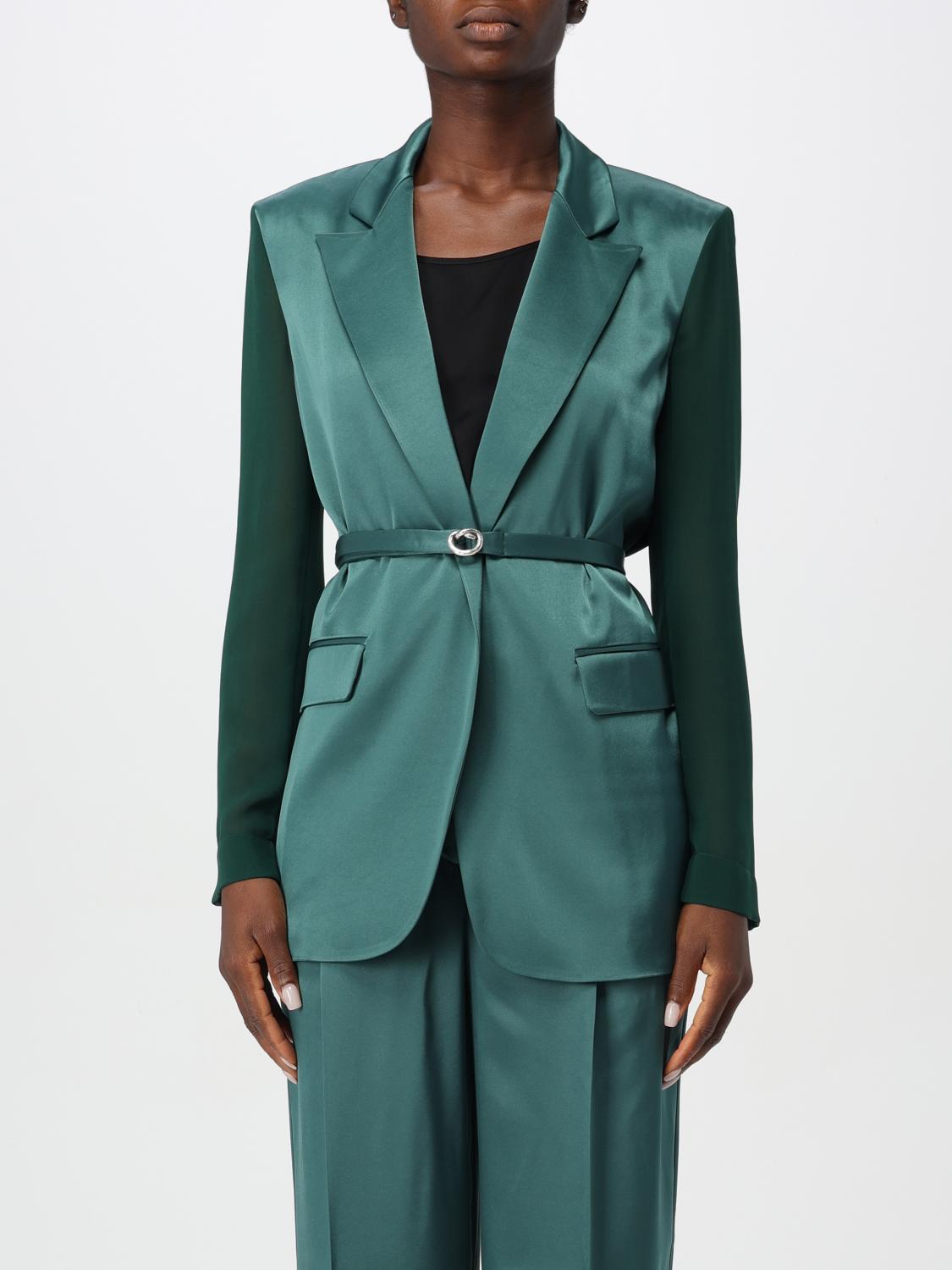 Shop Pinko Blazer  Woman Color Green In Grün