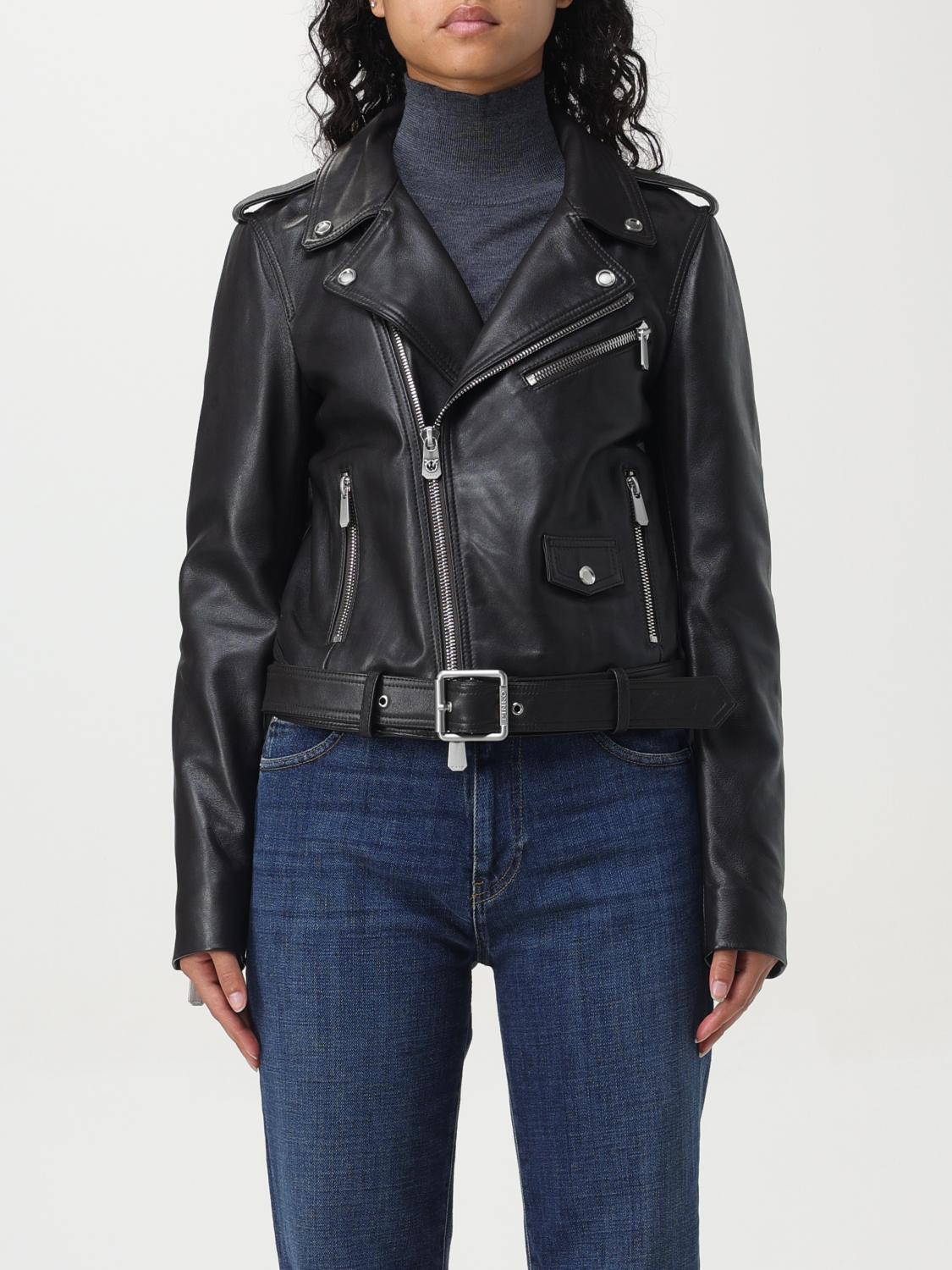 Shop Pinko Jacket Woman Color Brown In Braun