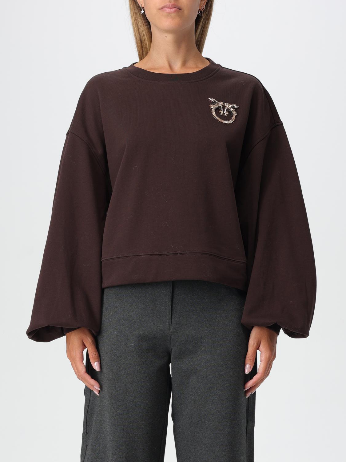 Shop Pinko Sweatshirt  Woman Color Dark