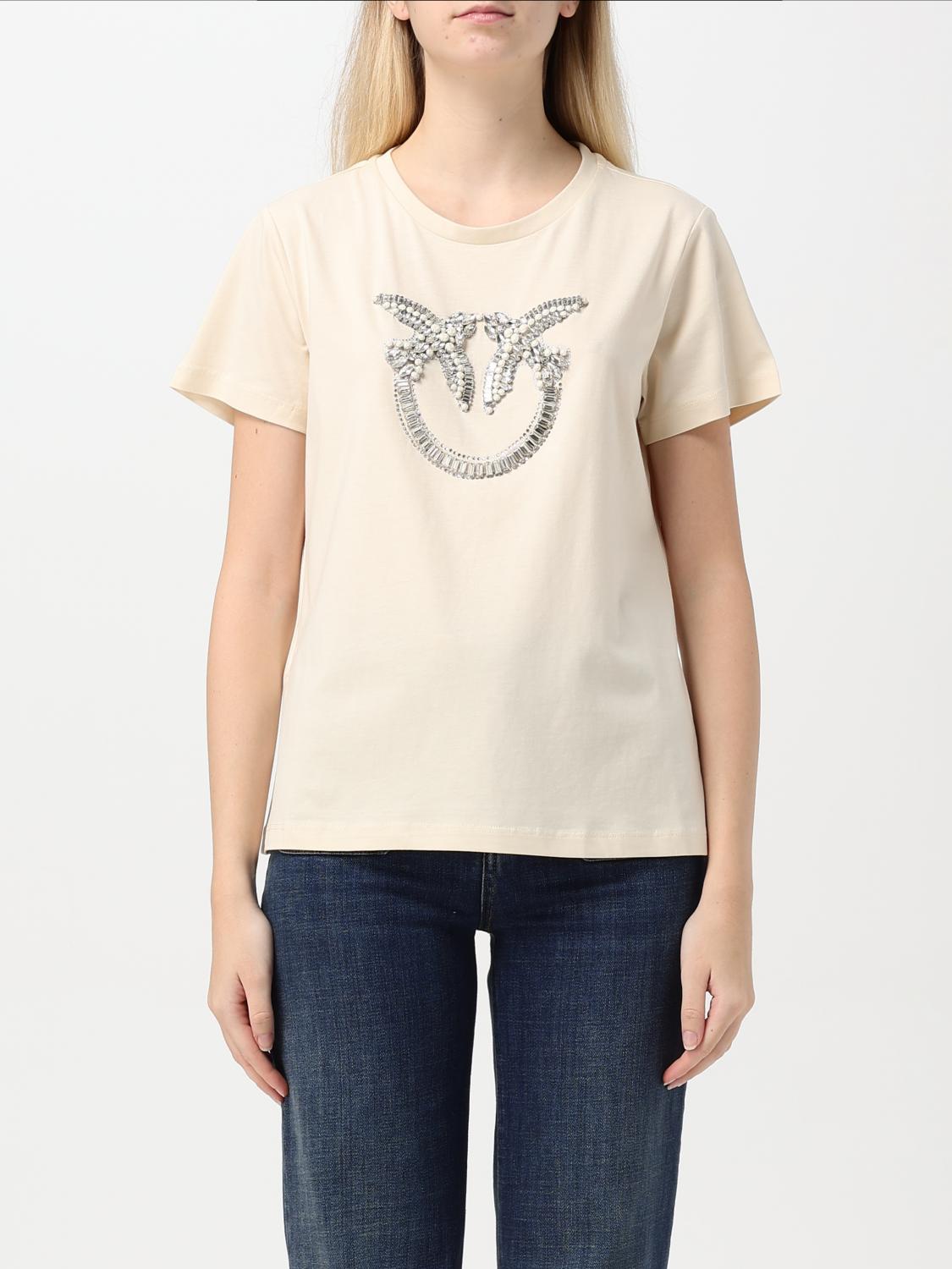 Shop Pinko T-shirt  Woman Color White In Weiss