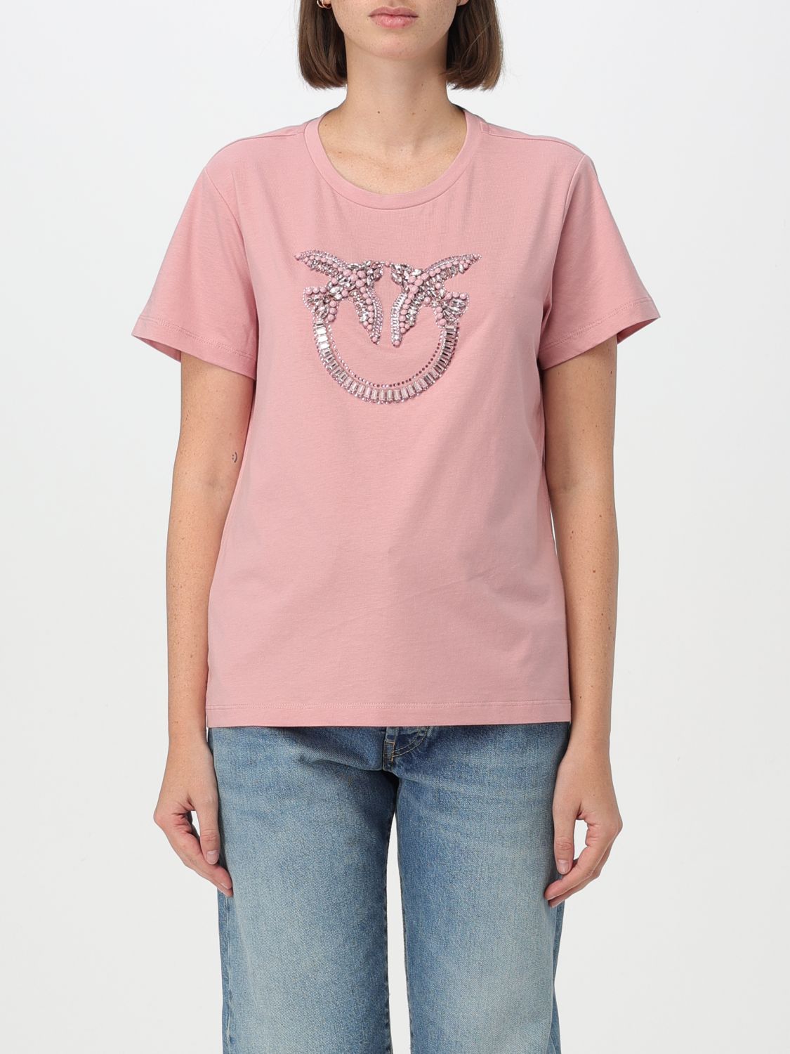 Shop Pinko T-shirt  Woman Color Pink