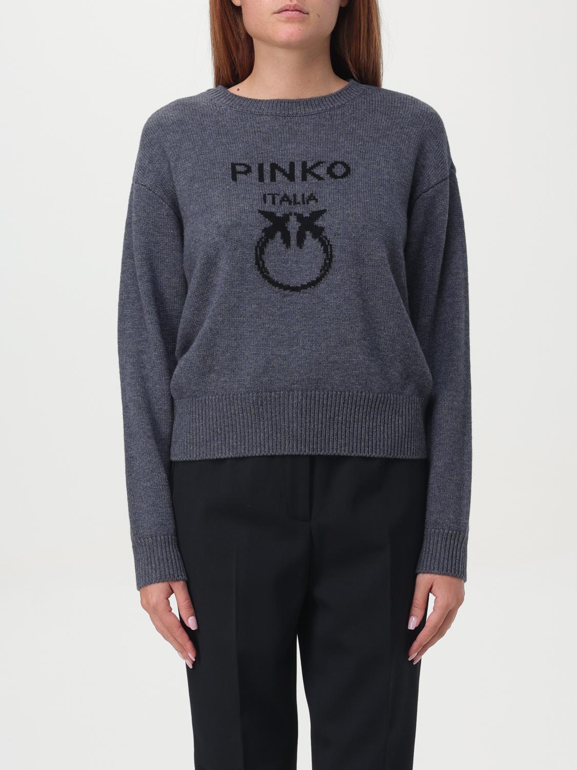 Shop Pinko Sweater  Woman Color Grey In Grau