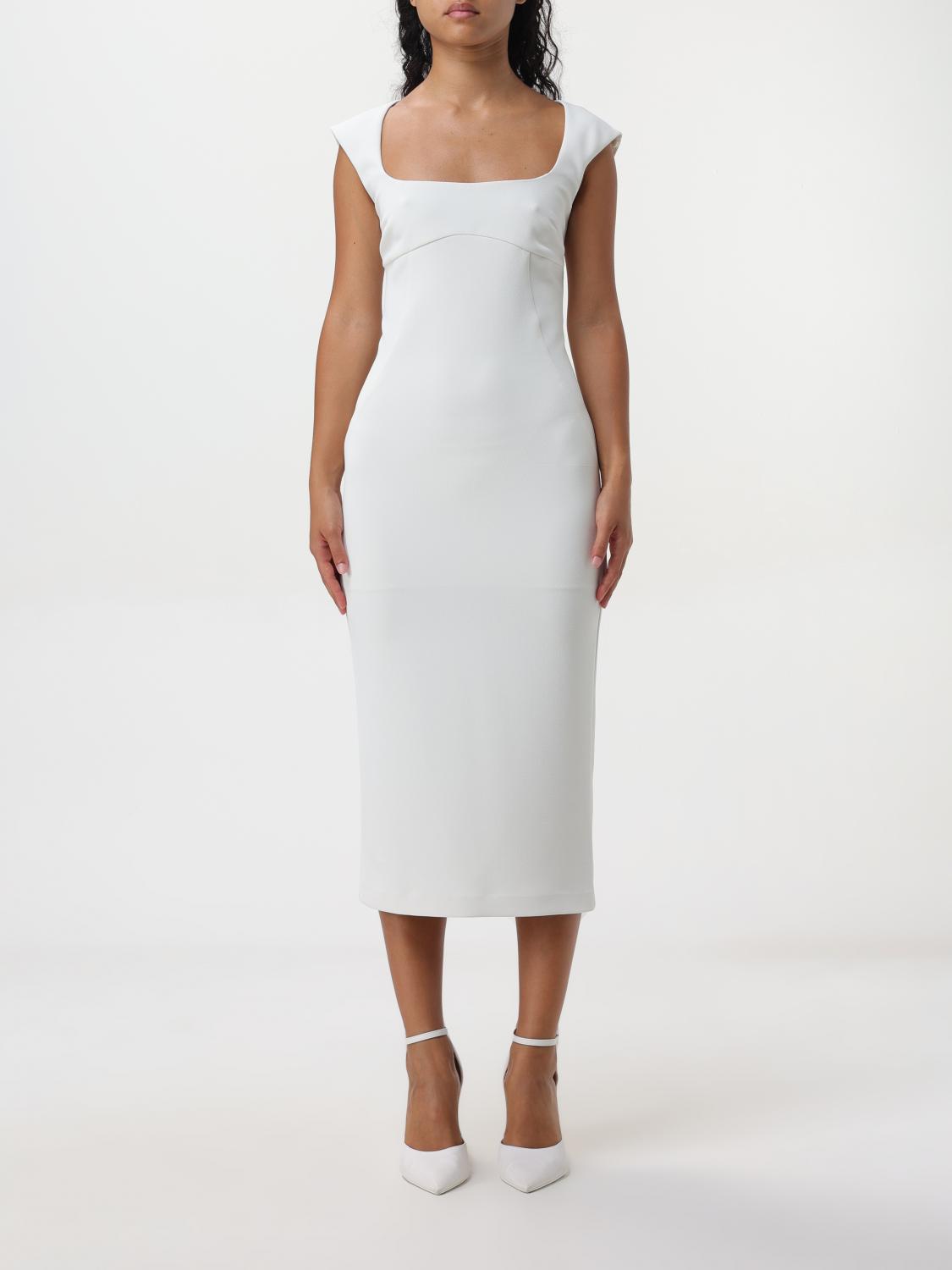 Shop Pinko Dress  Woman Color White In Weiss