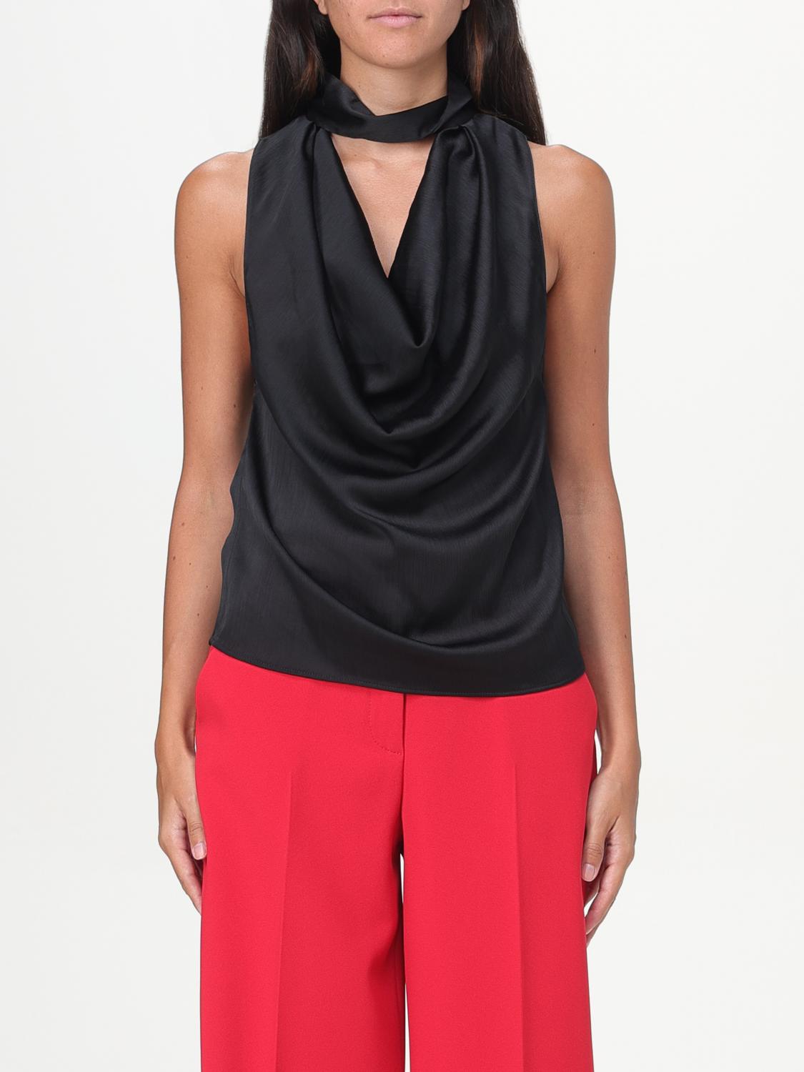 Shop Pinko Top  Woman Color Black In Schwarz