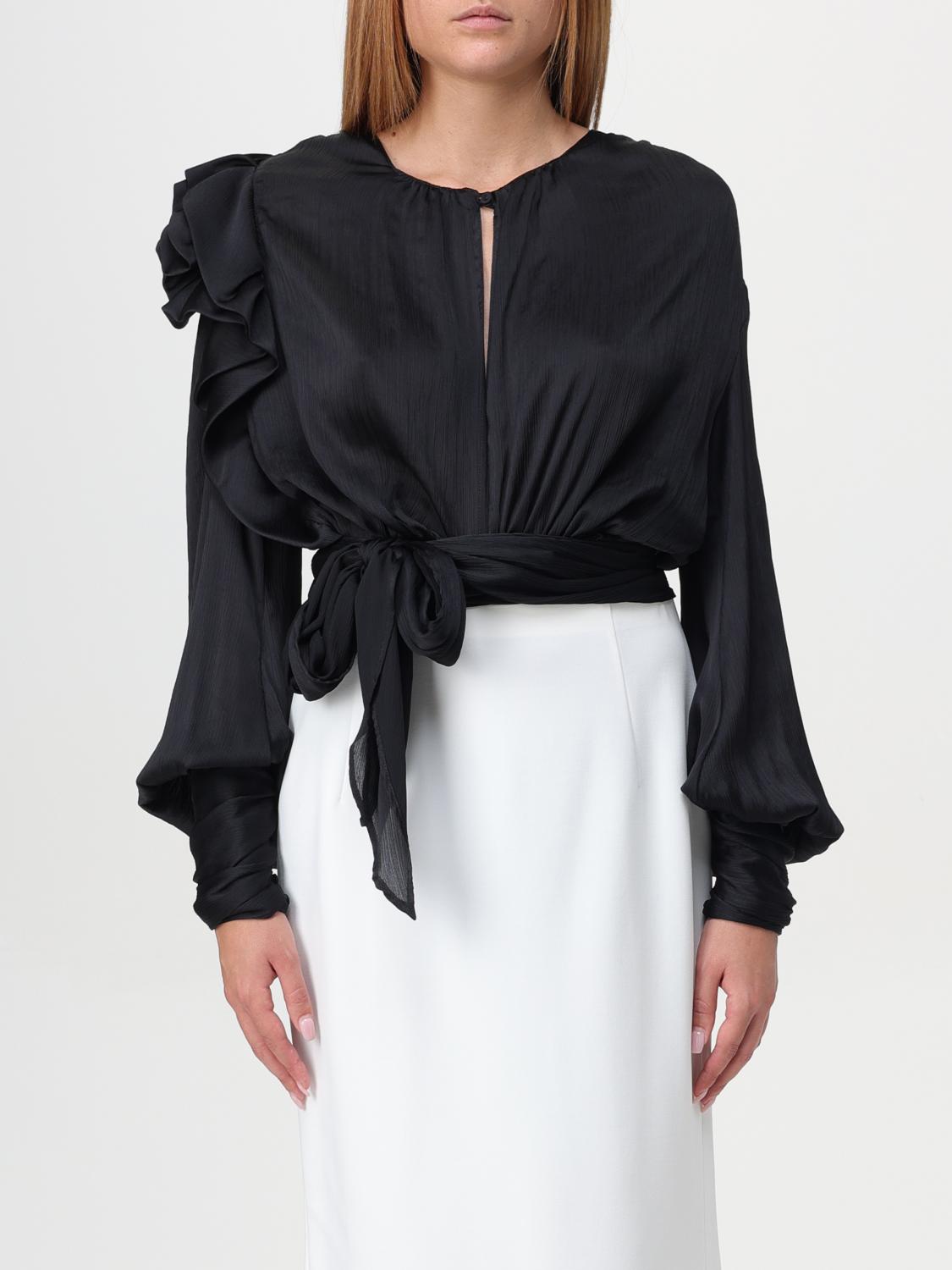 Shop Pinko Top  Woman Color Black In Schwarz