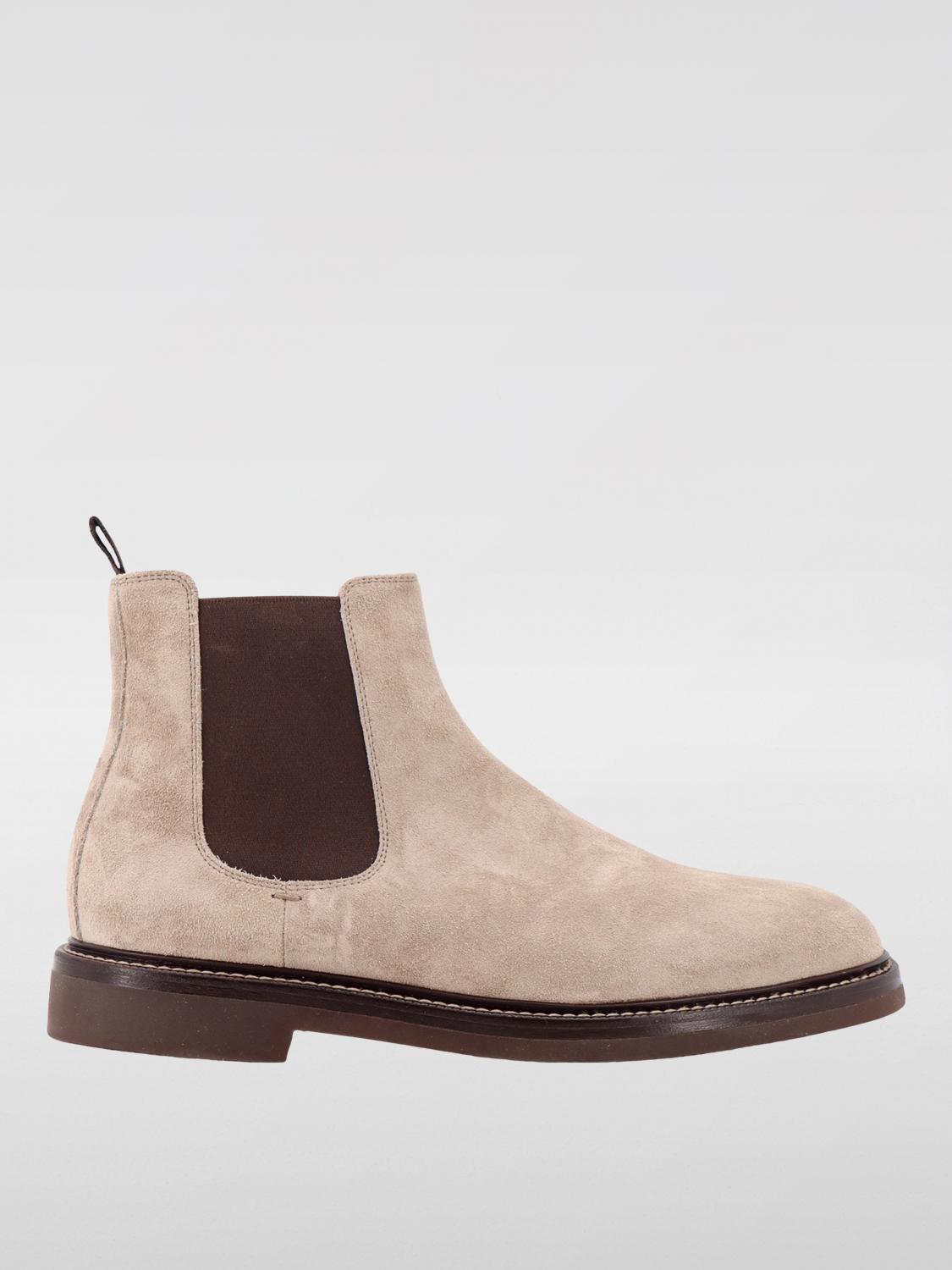 Shop Brunello Cucinelli Boots  Men Color Beige