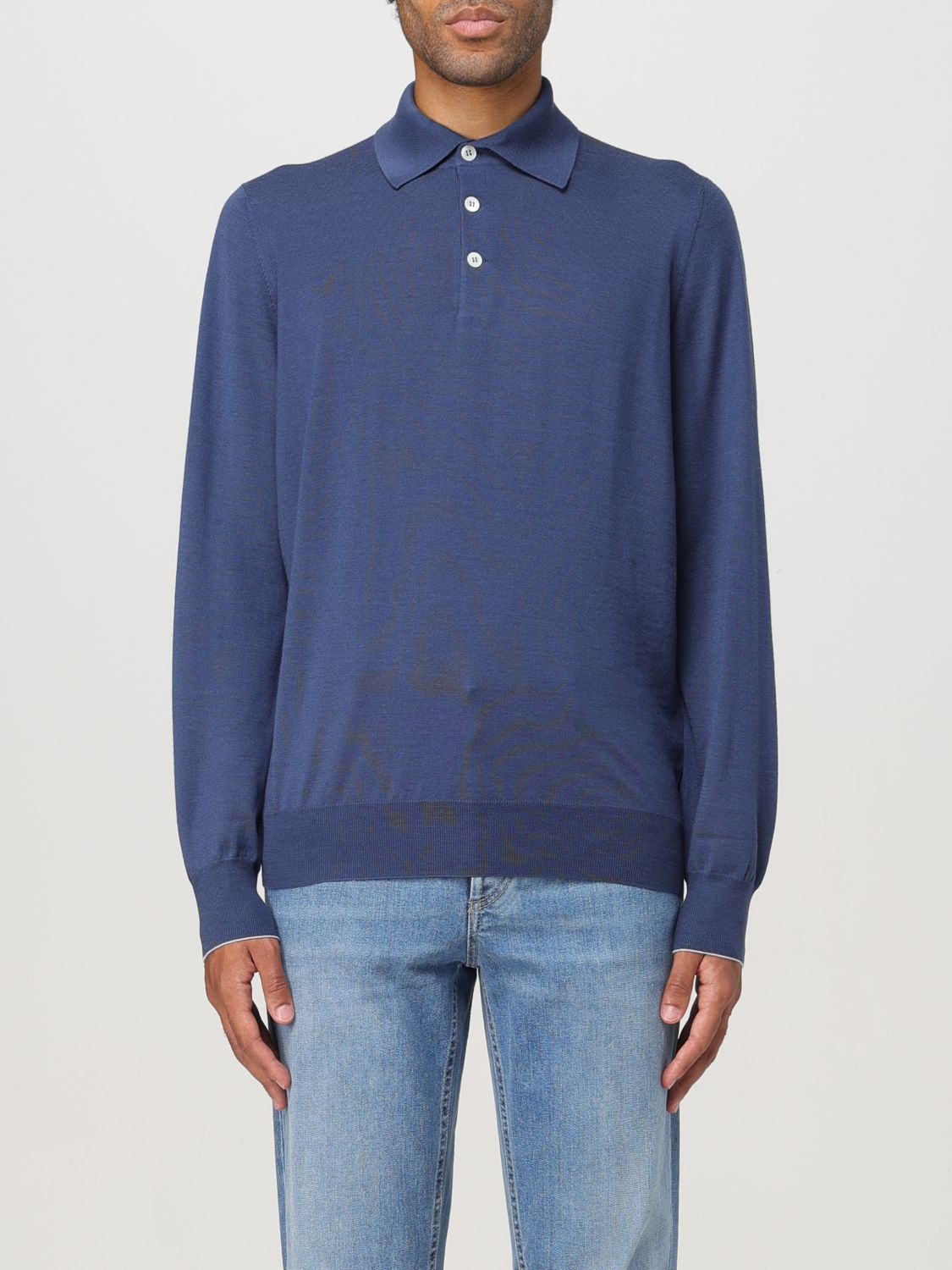 Shop Brunello Cucinelli Sweater  Men Color Blue In Blau