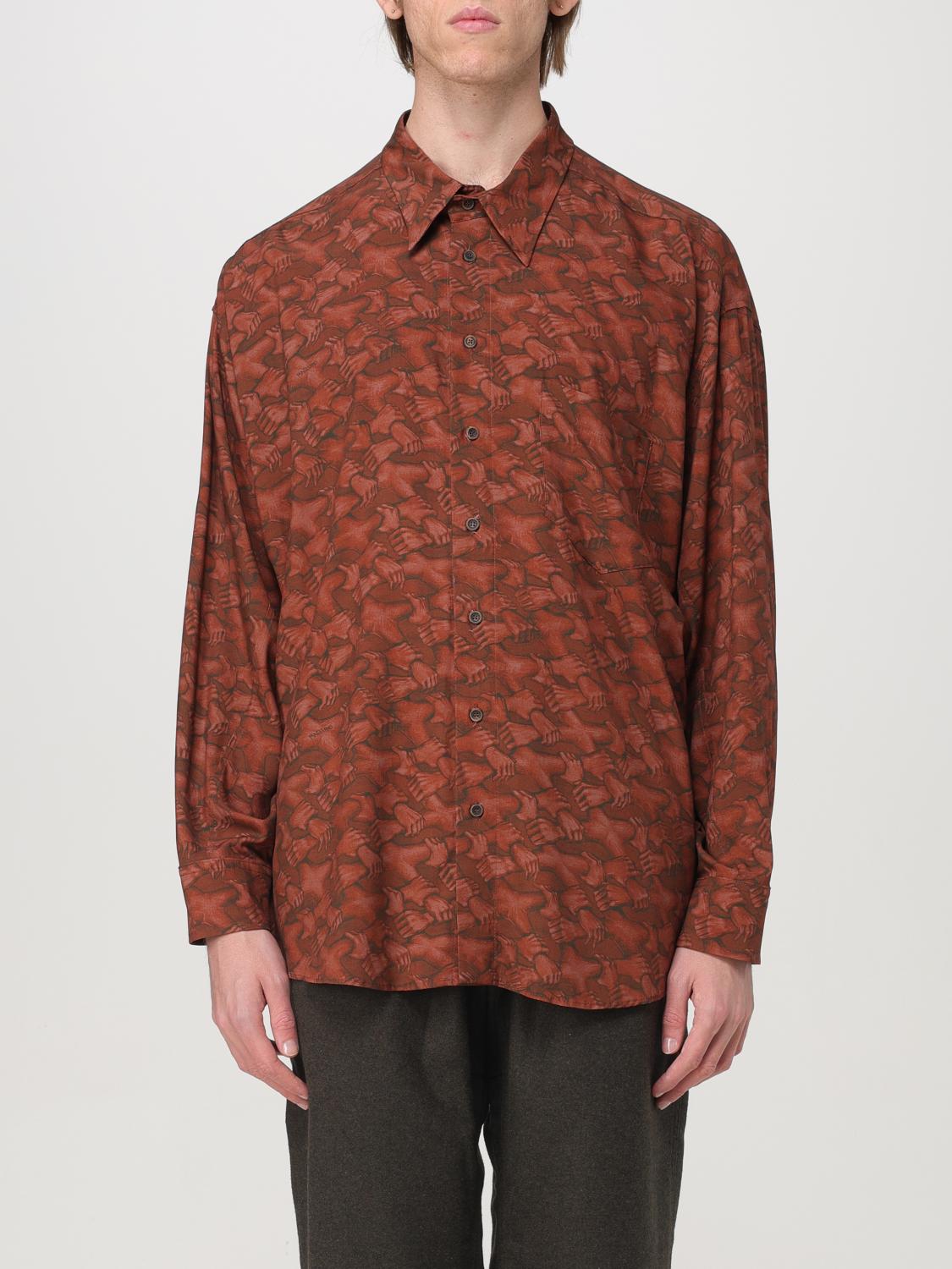 Magliano 'hands Of The People' Shirt In Brick Red