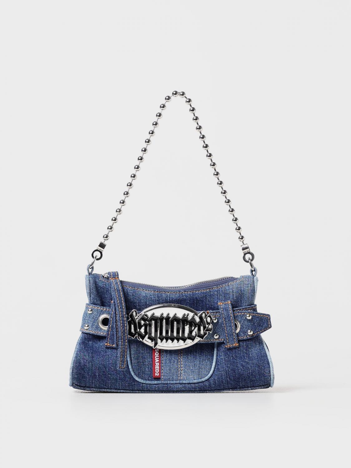 Shop Dsquared2 Mini Bag  Woman Color Denim In 牛仔布