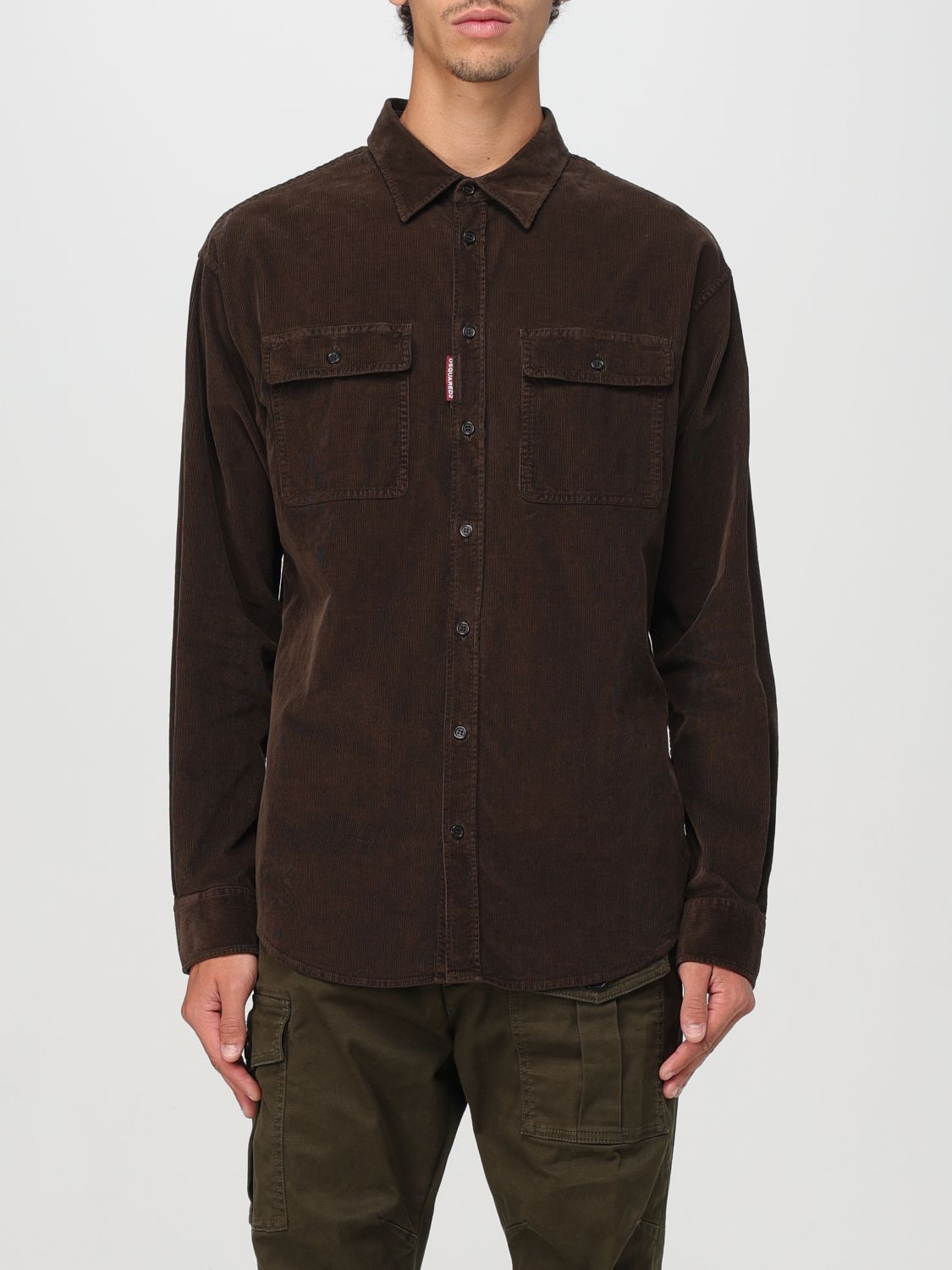 Shop Dsquared2 Shirt  Men Color Brown In Braun