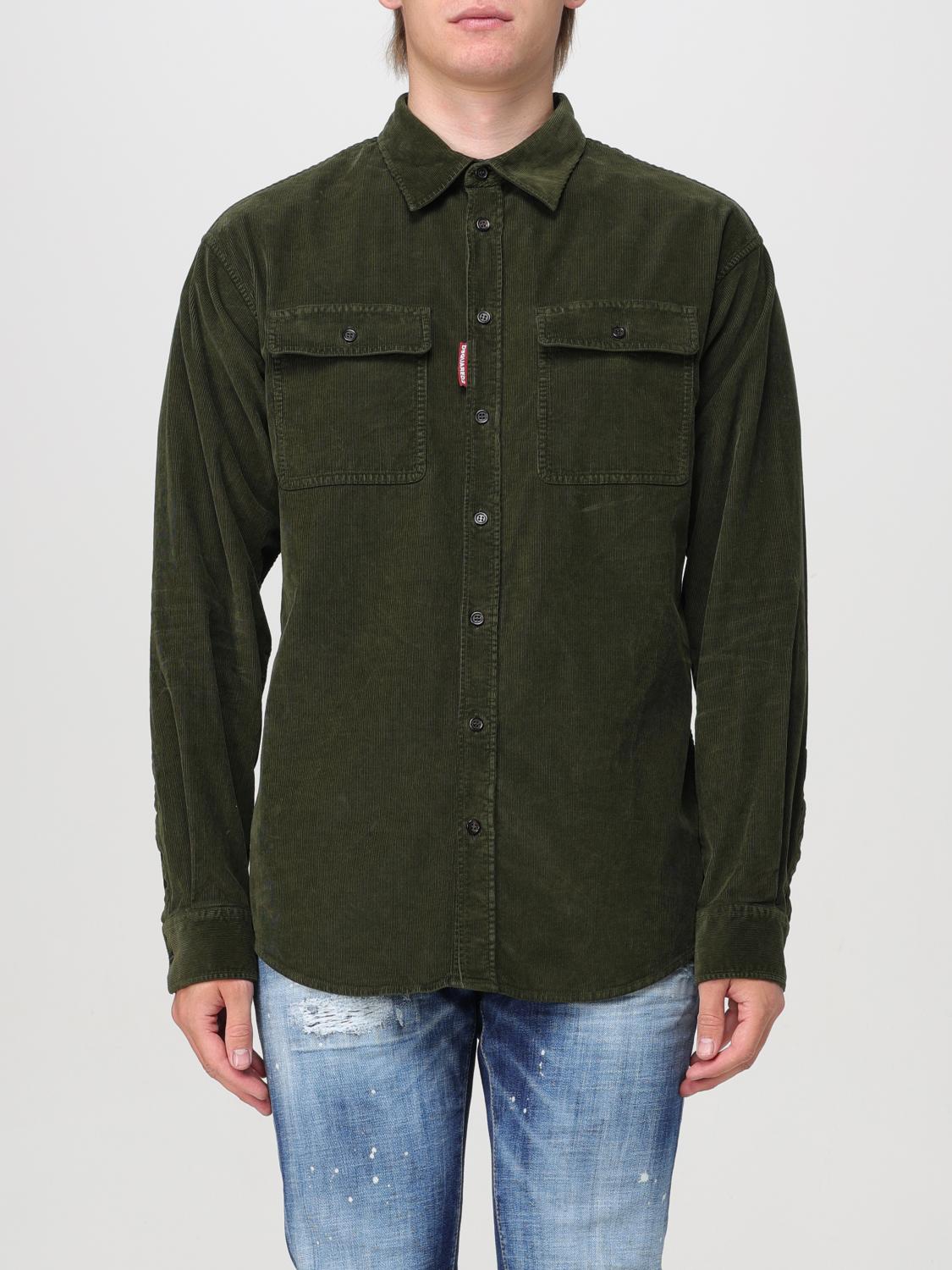 Shop Dsquared2 Shirt  Men Color Military