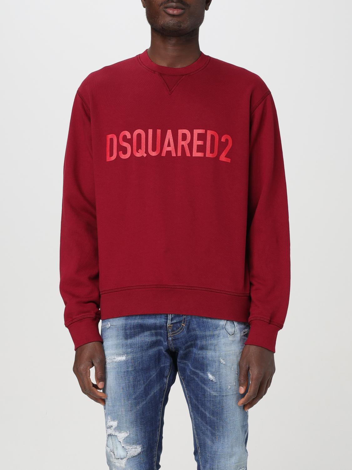 Shop Dsquared2 Sweatshirt  Men Color Cherry