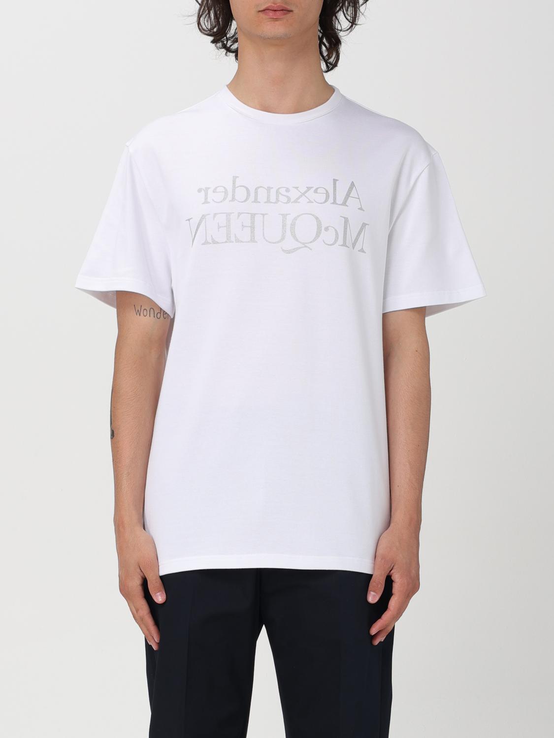 Shop Alexander Mcqueen T-shirt  Men Color White