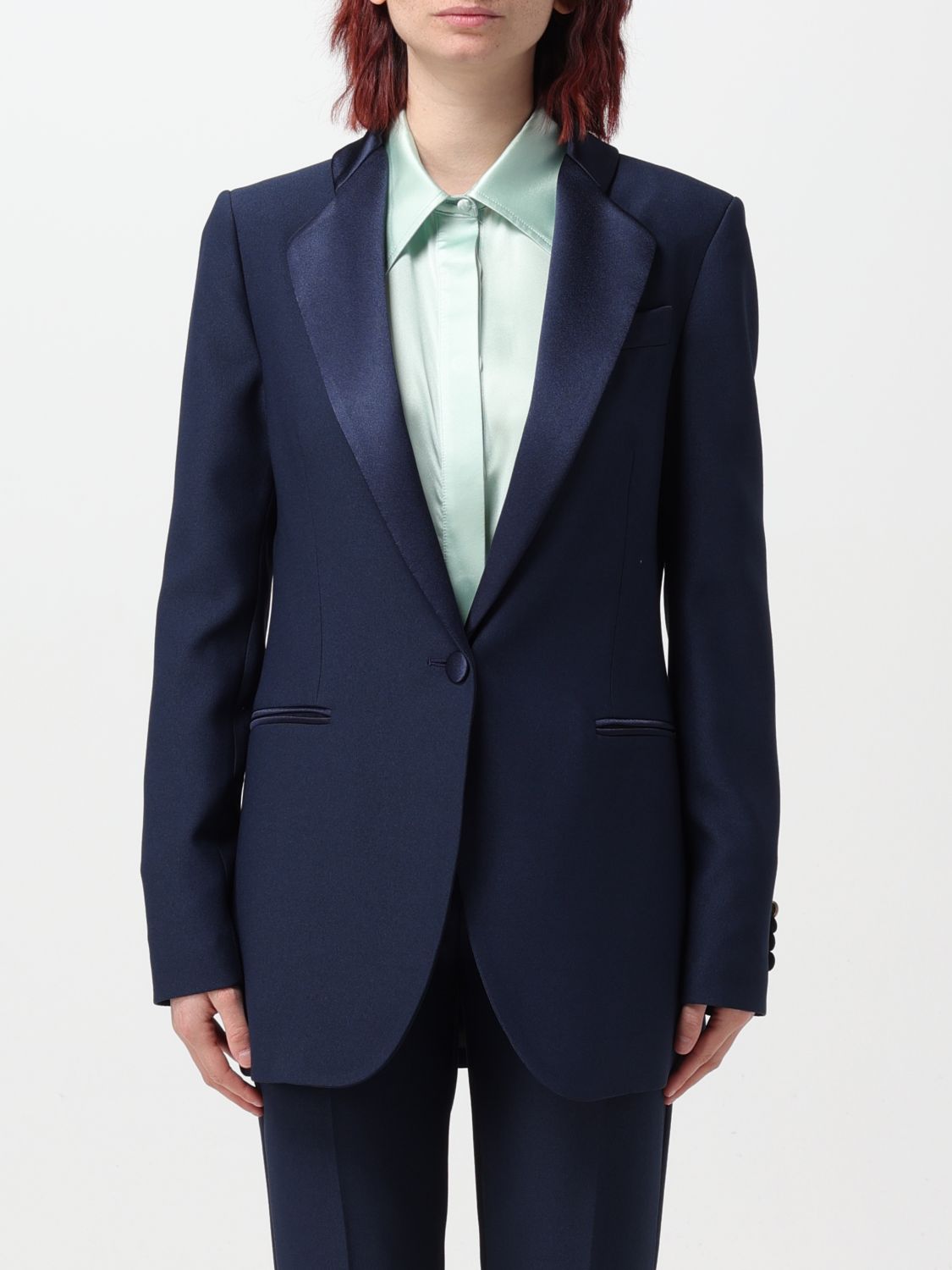 HEBE STUDIO BLAZER HEBE STUDIO WOMAN COLOR NAVY 412642045