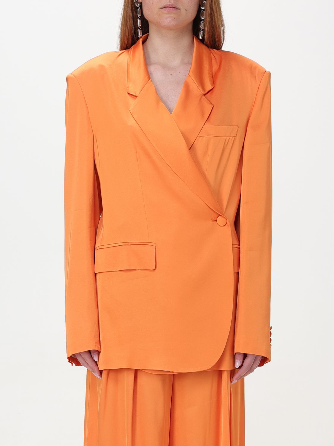 Shop Hebe Studio Blazer  Woman Color Orange