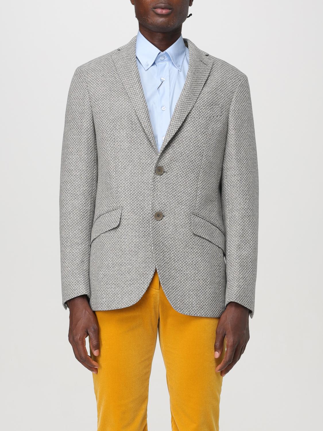 Shop Etro Blazer  Men Color Grey In Grau