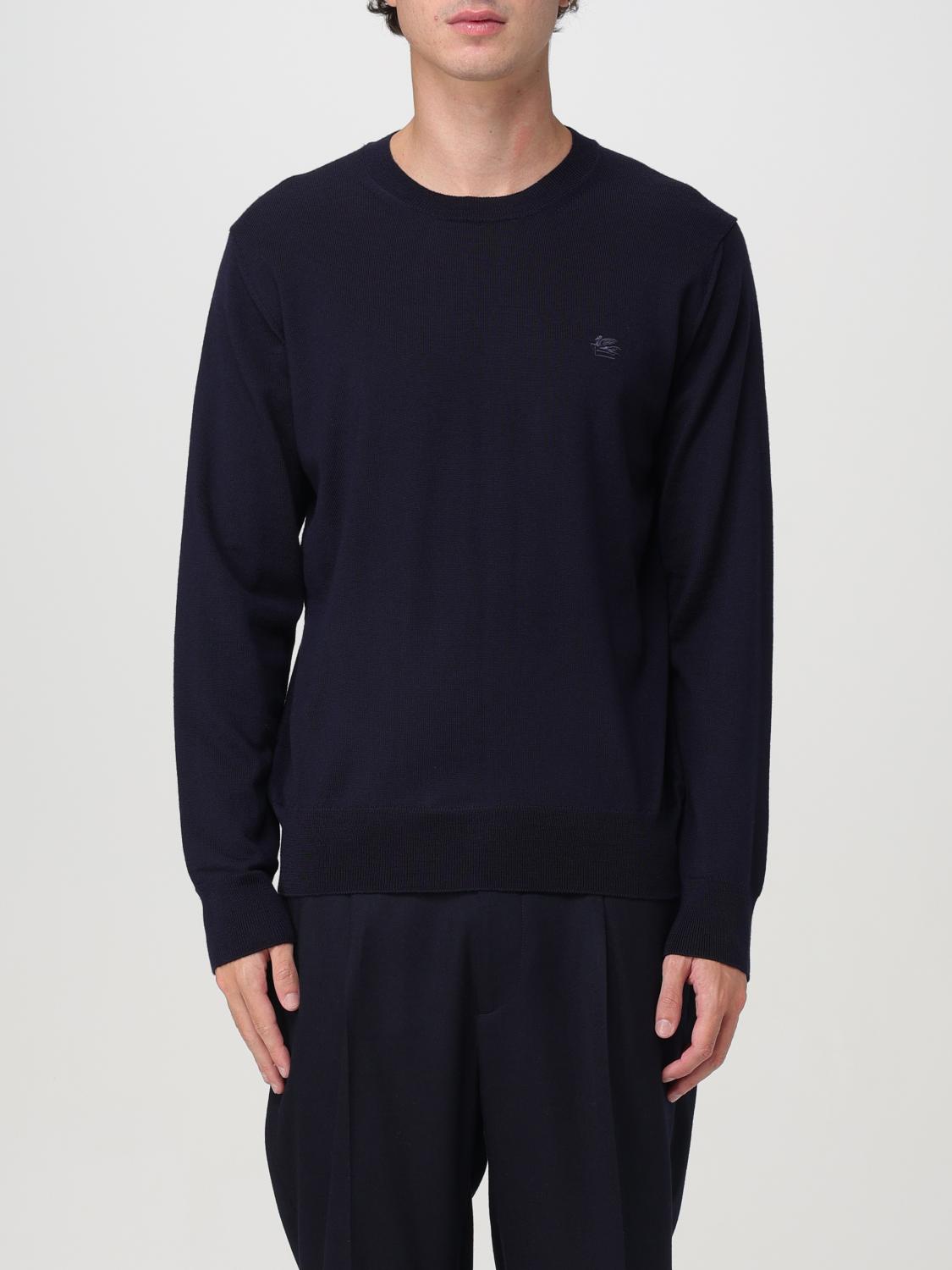 Etro Crew Neck Knitwear Sweater In Blue