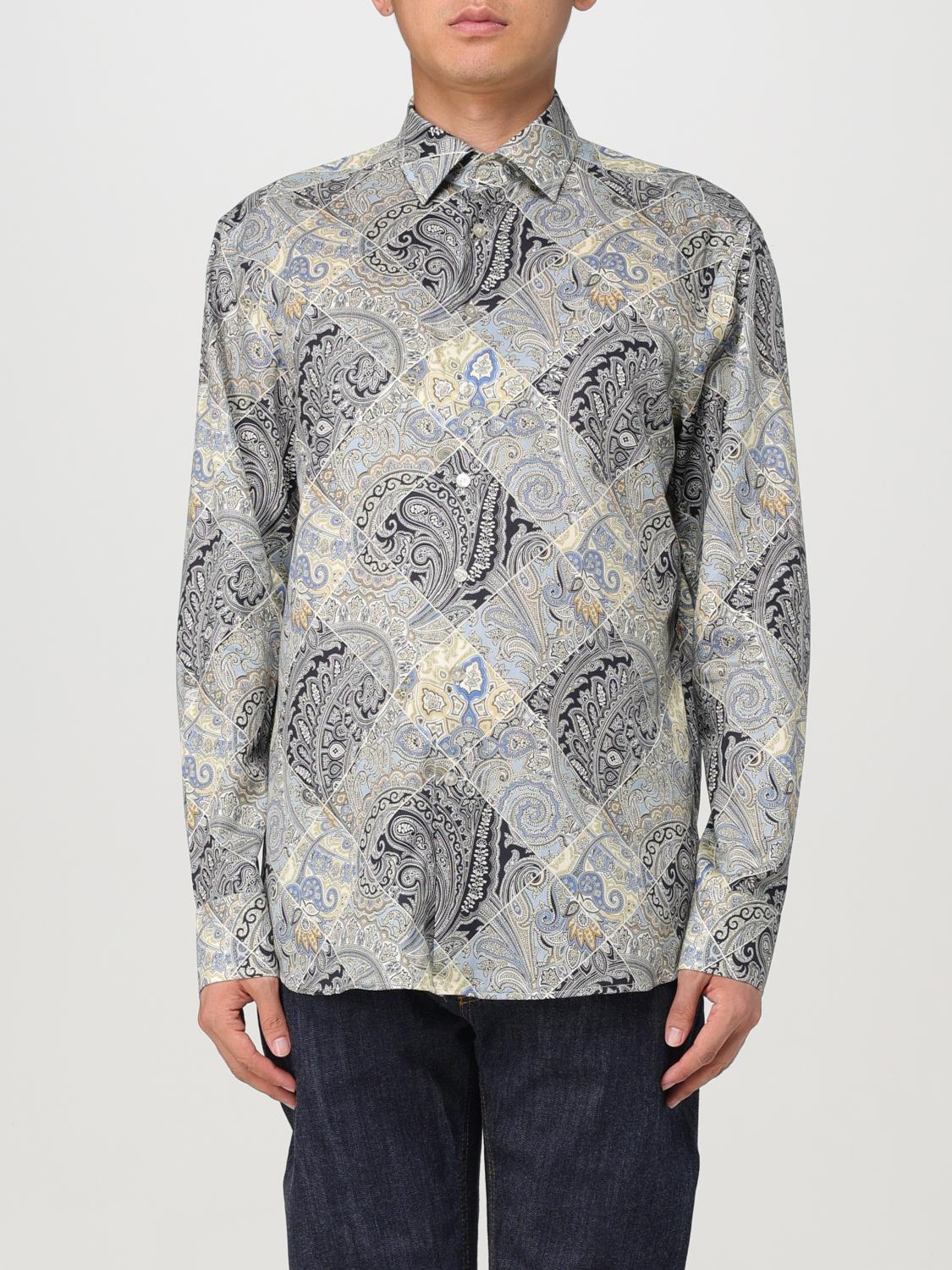 Shop Etro Shirt  Men Color Green