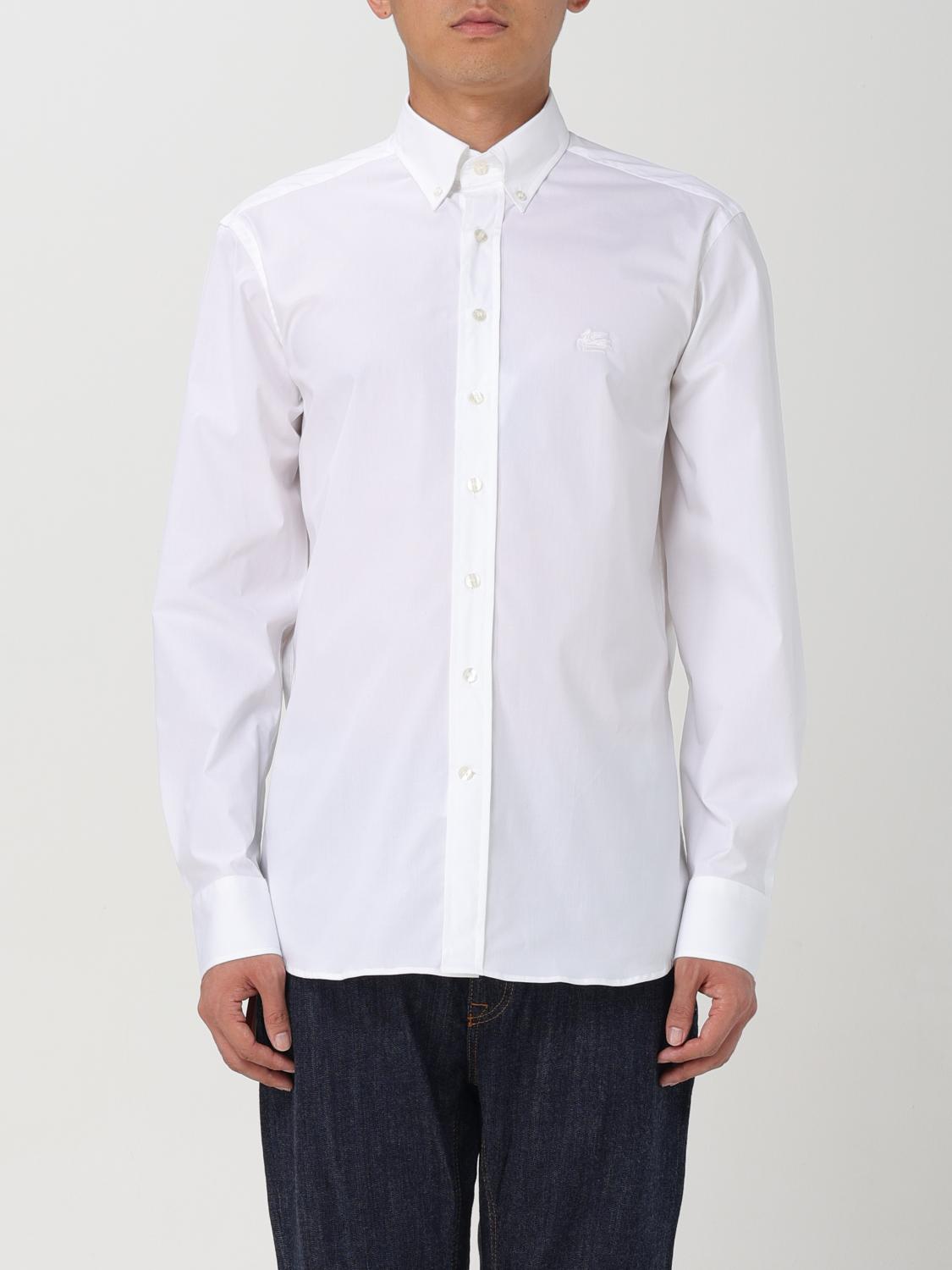 Shop Etro Shirt  Men Color White In Weiss