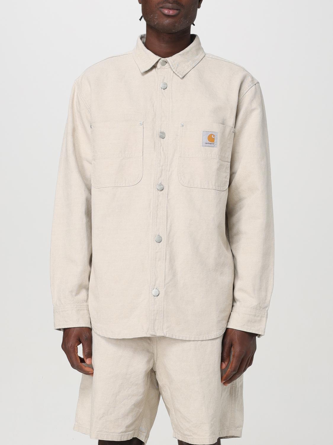 Shop Carhartt Jacket  Wip Men Color Natural