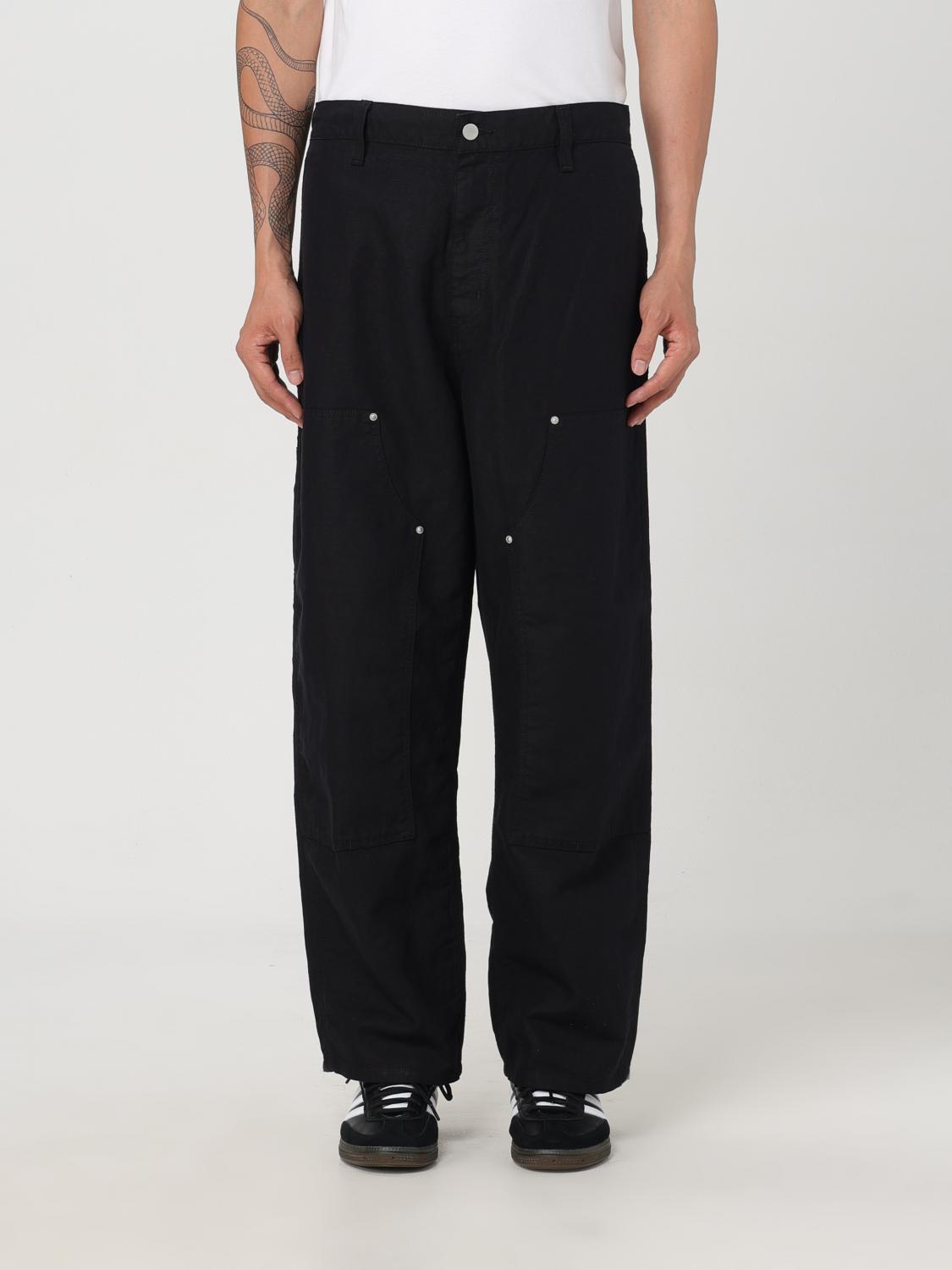 Carhartt Relaxed Tapered Double Knee Pants In Cotton In Black