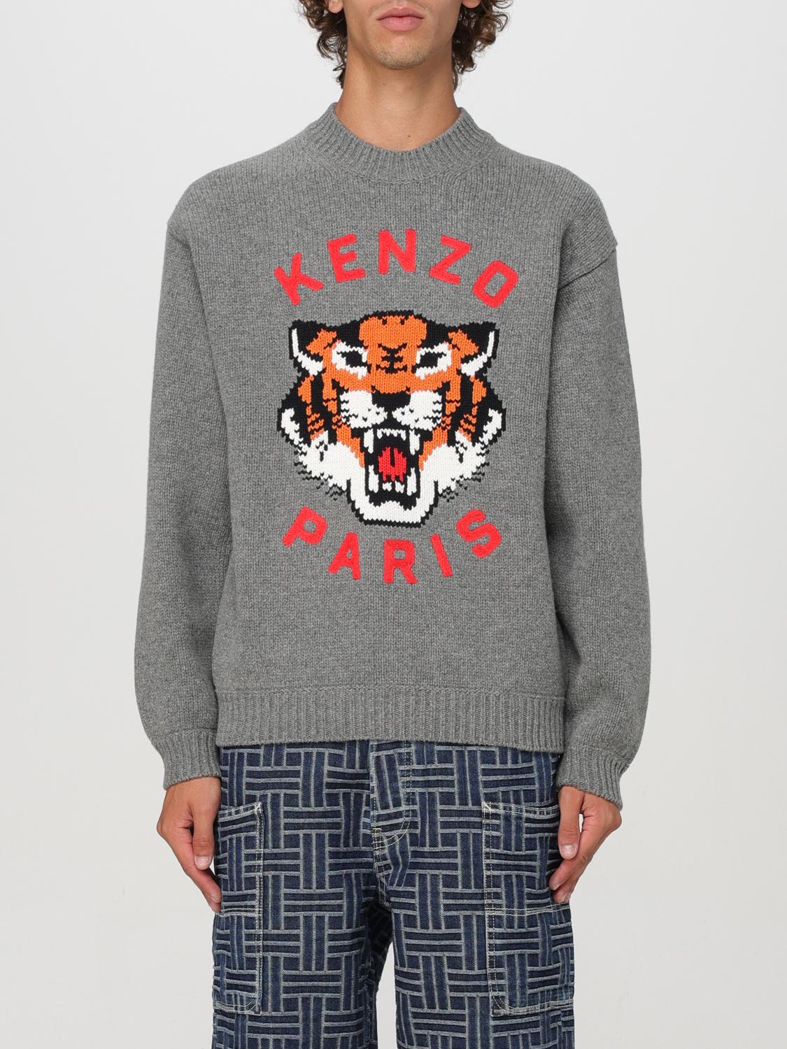 Shop Kenzo Sweater  Men Color Grey In Grau