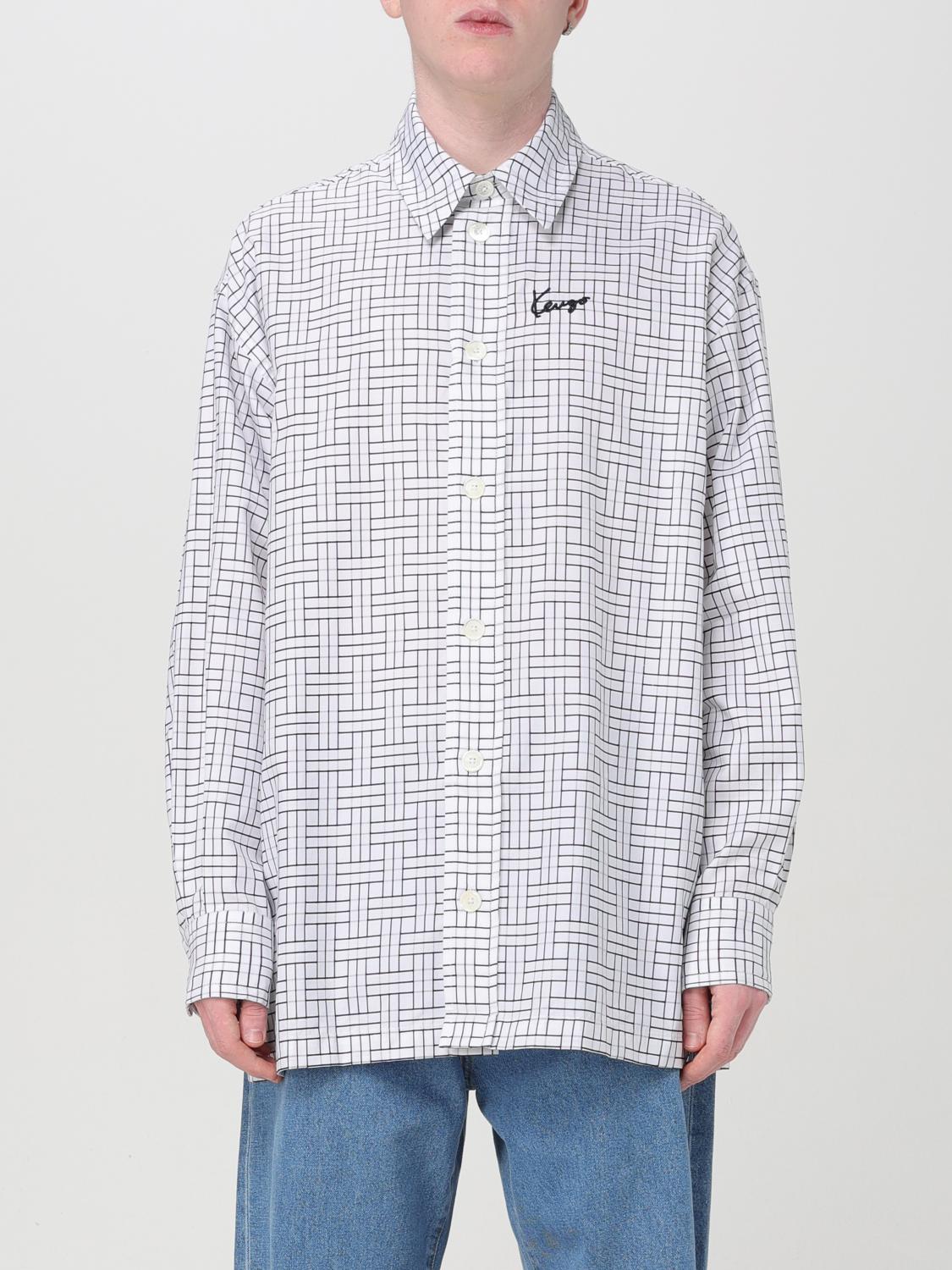 Shop Kenzo Shirt  Men Color White In Weiss