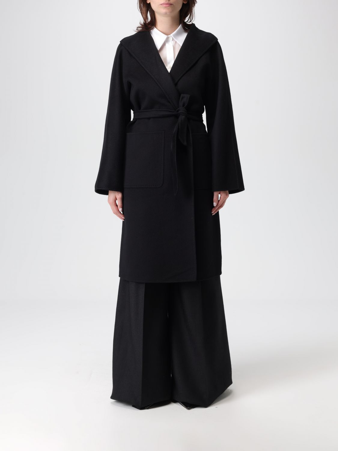 Max Mara Coat  Woman Color Black In Black
